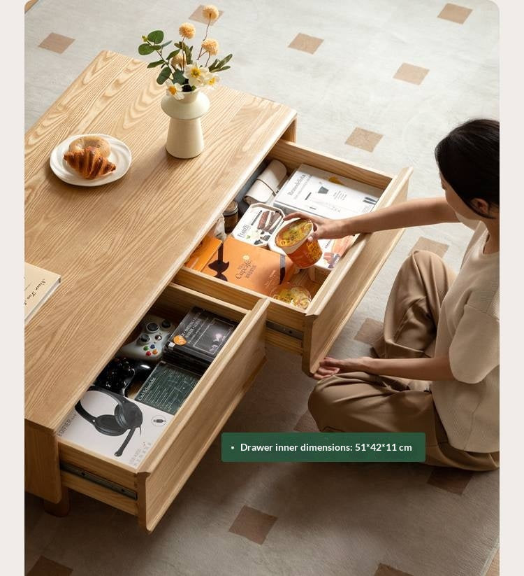 Ash, Oak Solid Wood Solid Wood Coffee Table