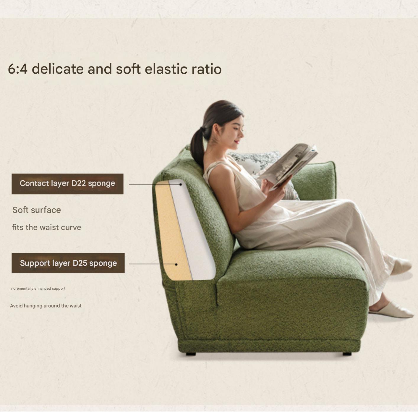Antique style tofu block imitation cashmere Fabric Sofa