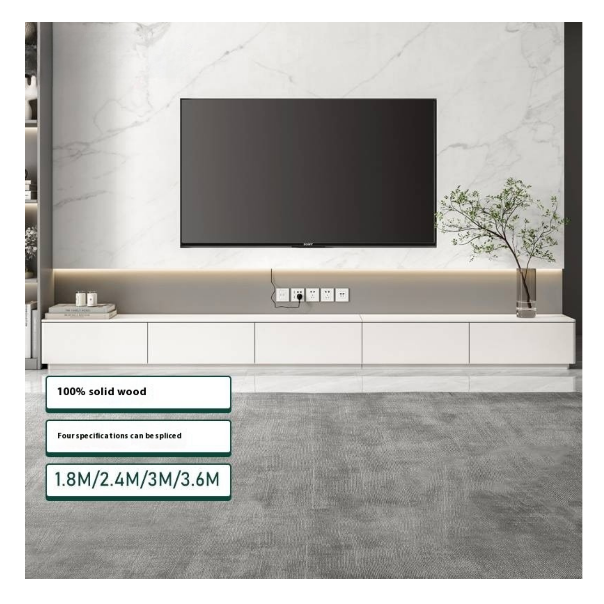 Oak, Tulip Tree, Poplar, Black Walnut Solid Wood TV Stand