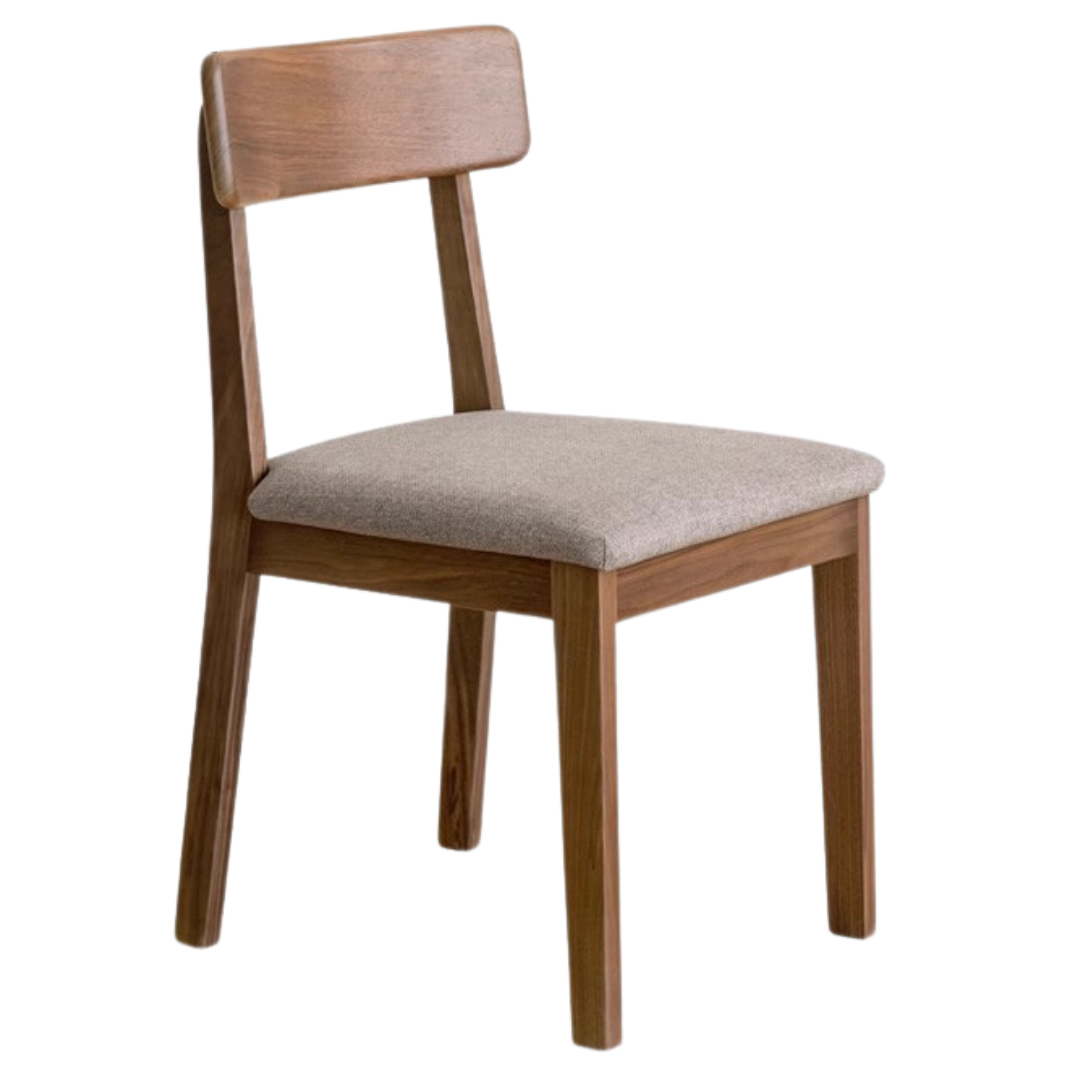 Set 4 pcs Black Walnut, Ash, Oak, Solid Rubberwood Chair