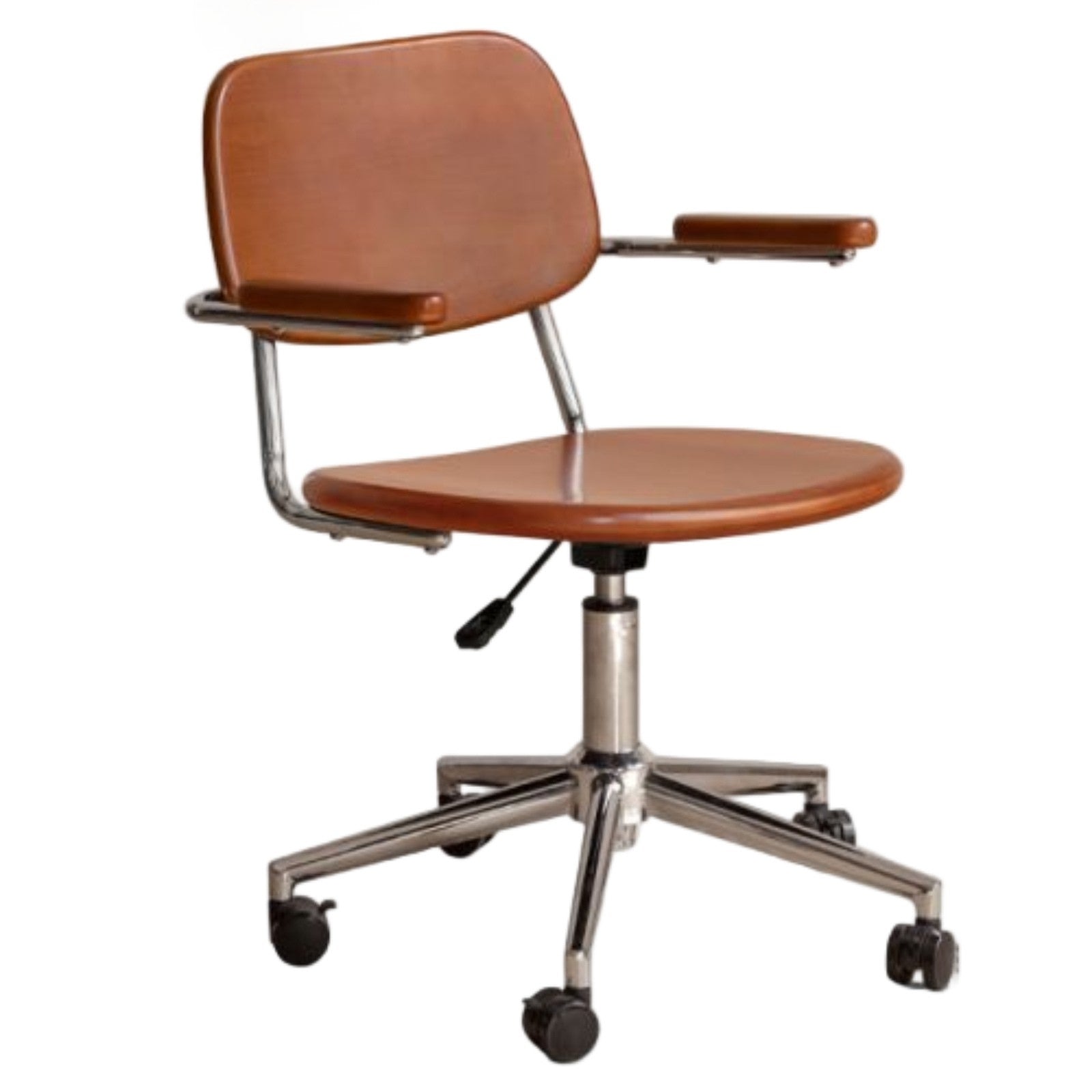 Beech Solid Wood Adjustable Office Chair, Bauhaus Style