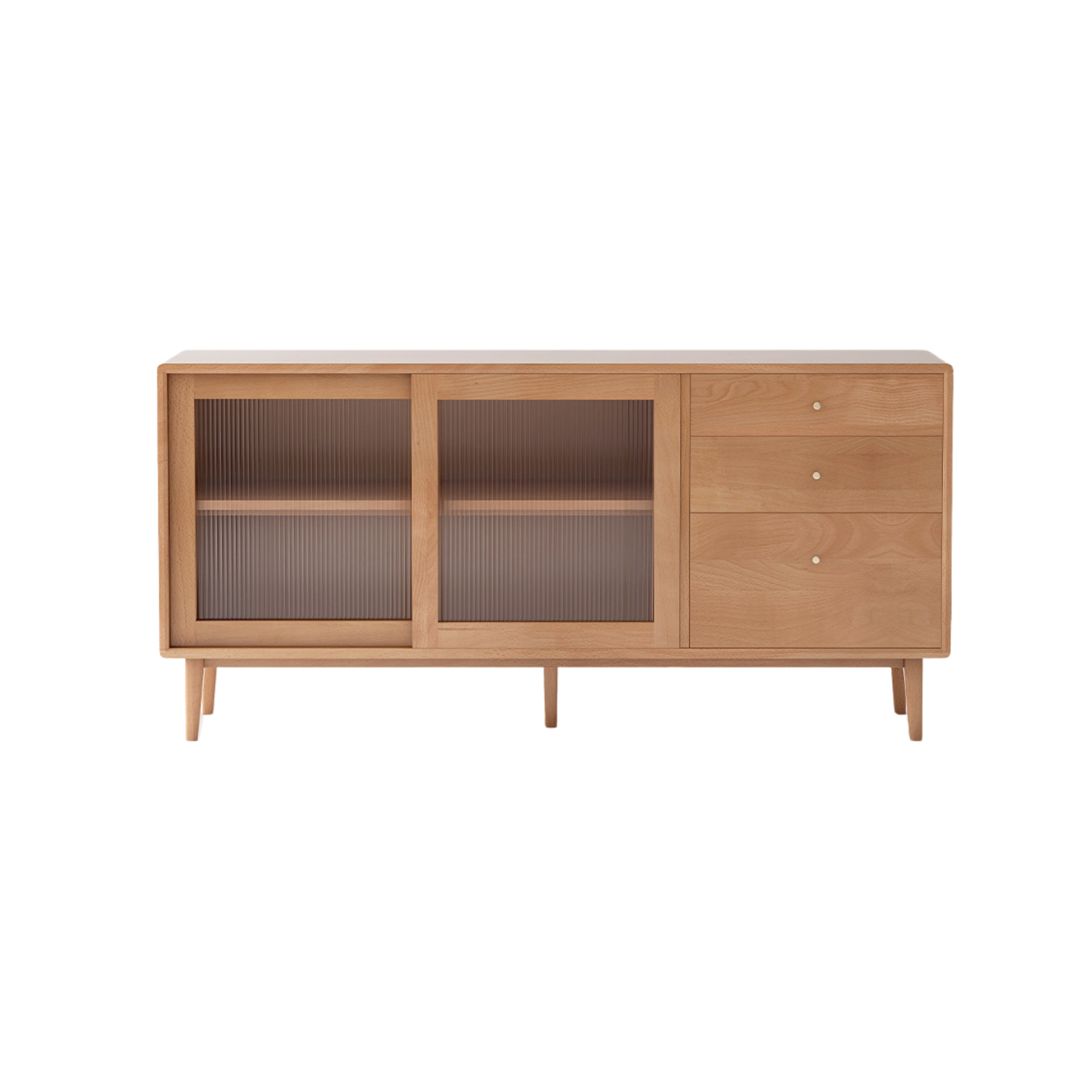Solid Rubberwood, Oak Solid Wood, Beech Solid Wood Buffet Cabinet, Sideboard