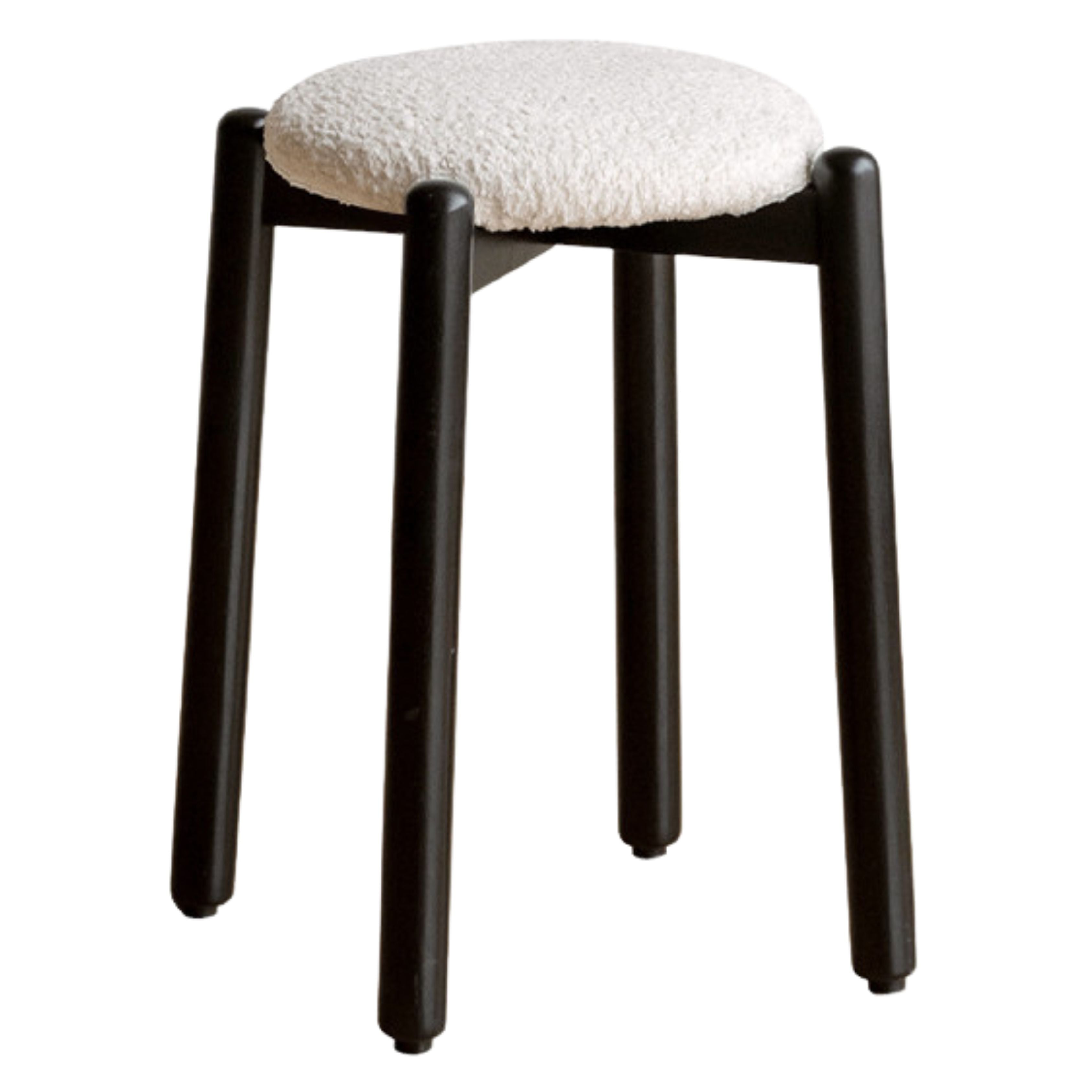 Black Walnut, Ash, Oak, Beech, Cherry Solid Wood, Solid RubberWood Stackable Small Stool