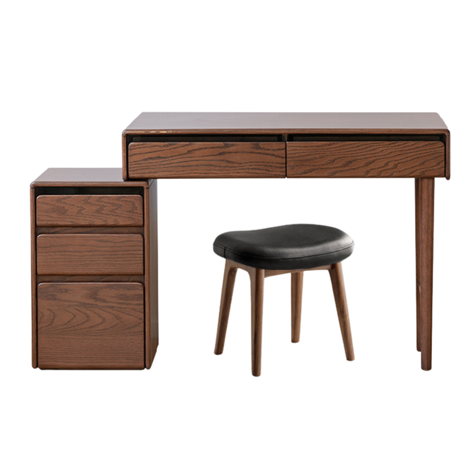 Black Walnut, Oak, Ash, Solid Longan Hardwood, Sandalwood Solid Wood Retractable Vanity Table.