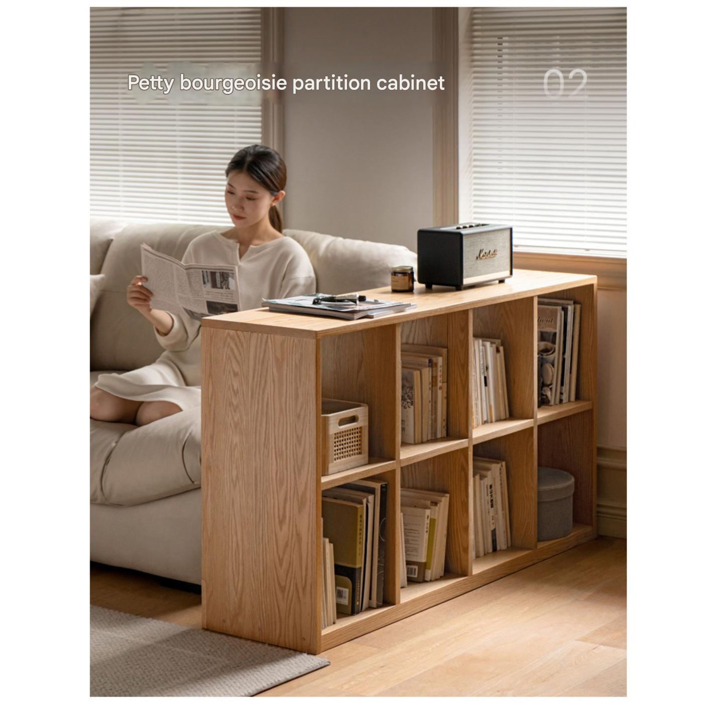 Oak Solid Wood Combination Bookcase.