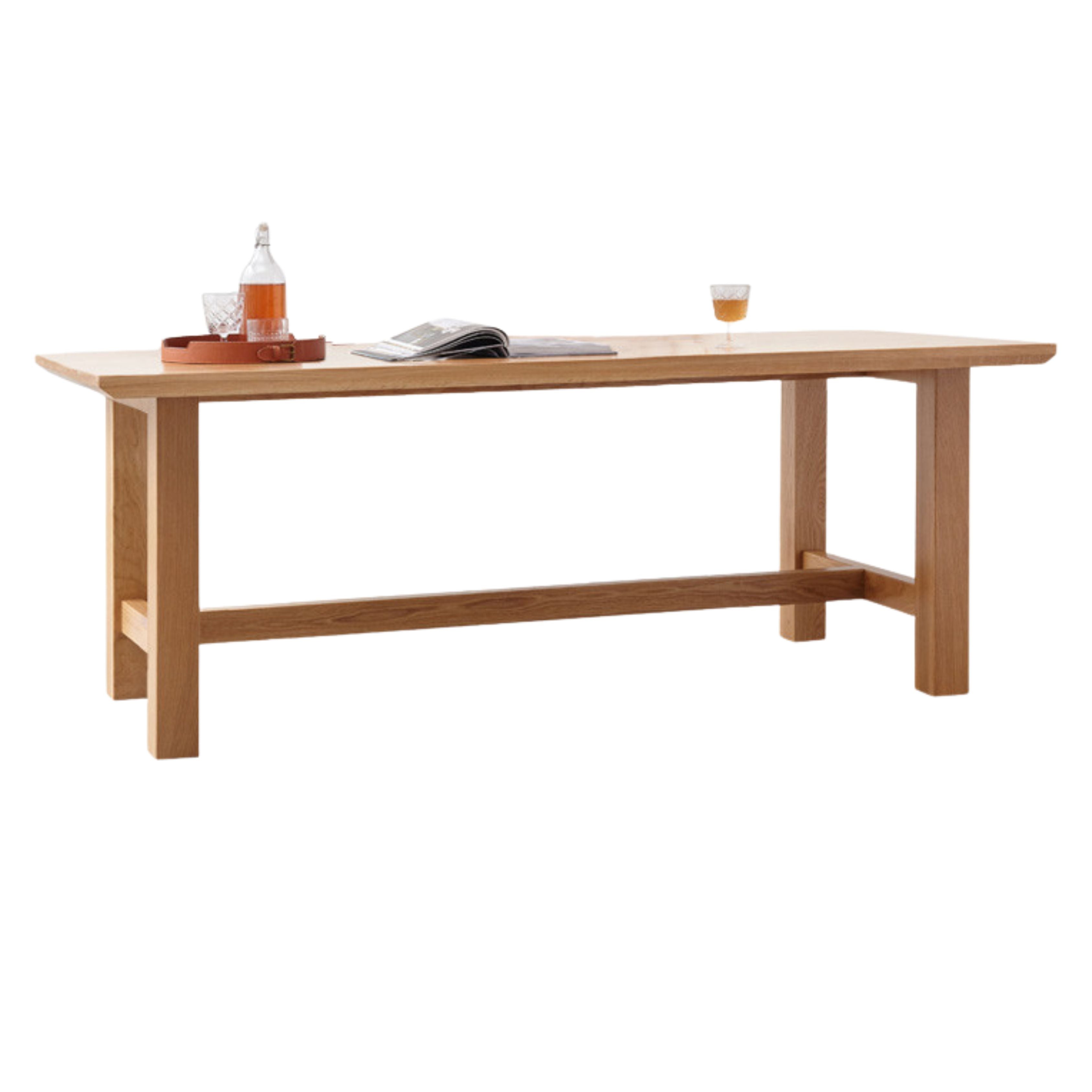 Oak, Ash, Poplar, Cherry Solid Wood Rustic Style Dining Table