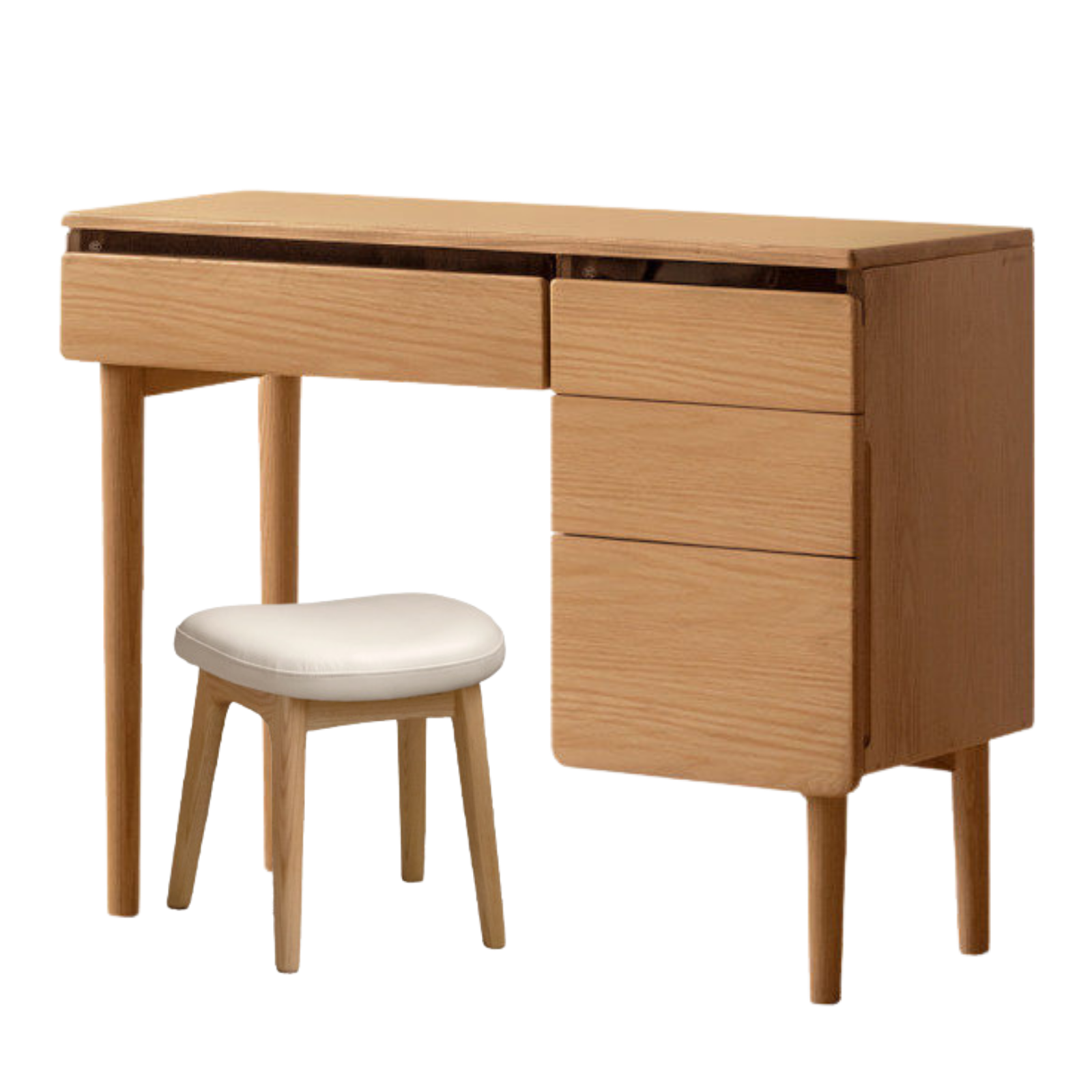 Ash, Oak Solid Wood Multifunctional Modern Vanity Table.
