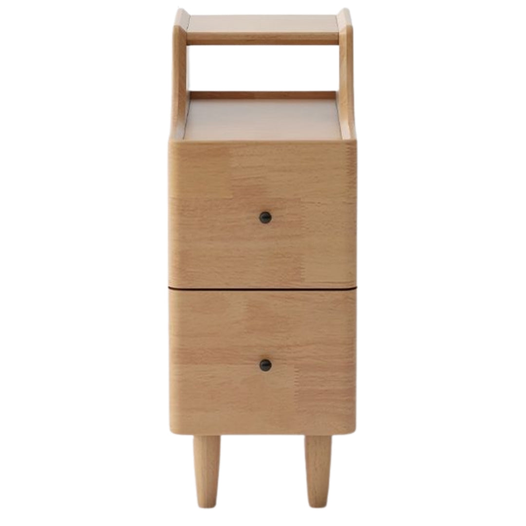 Oak, Ash Solid Wood, Solid Rubberwood Nightstand.