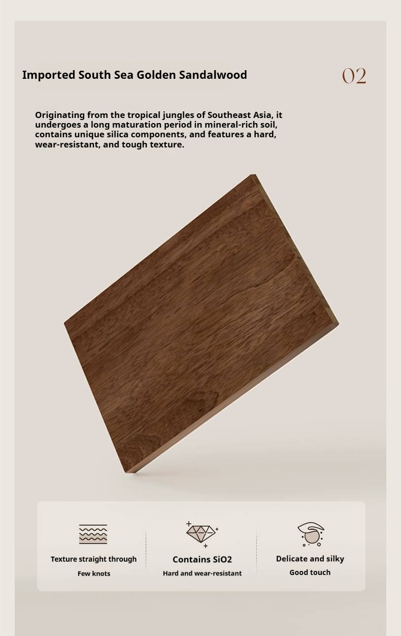 Teak solid wood Modern Simple Luminous Multifunctional Bed