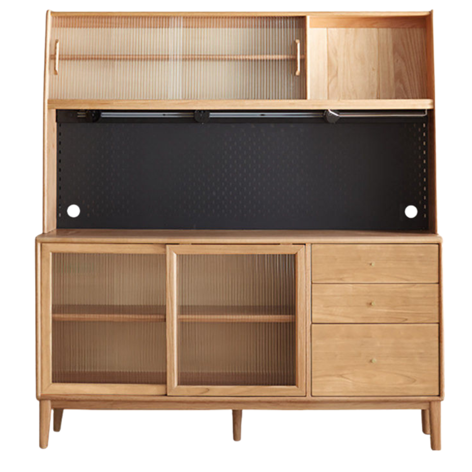 Solid Rubberwood, Oak, Beech Solid Wood Buffet Cabinet, Sideboard