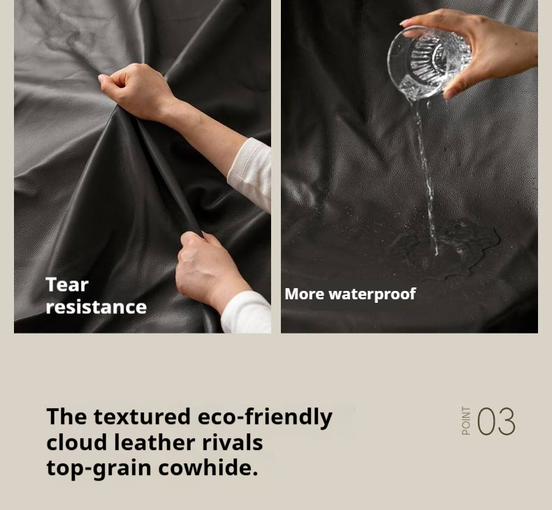 Black Walnut Solid Wood Luxury Leather with Light Bed