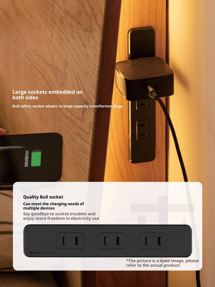 Cherry Solid Wood Suspended Bed with Light