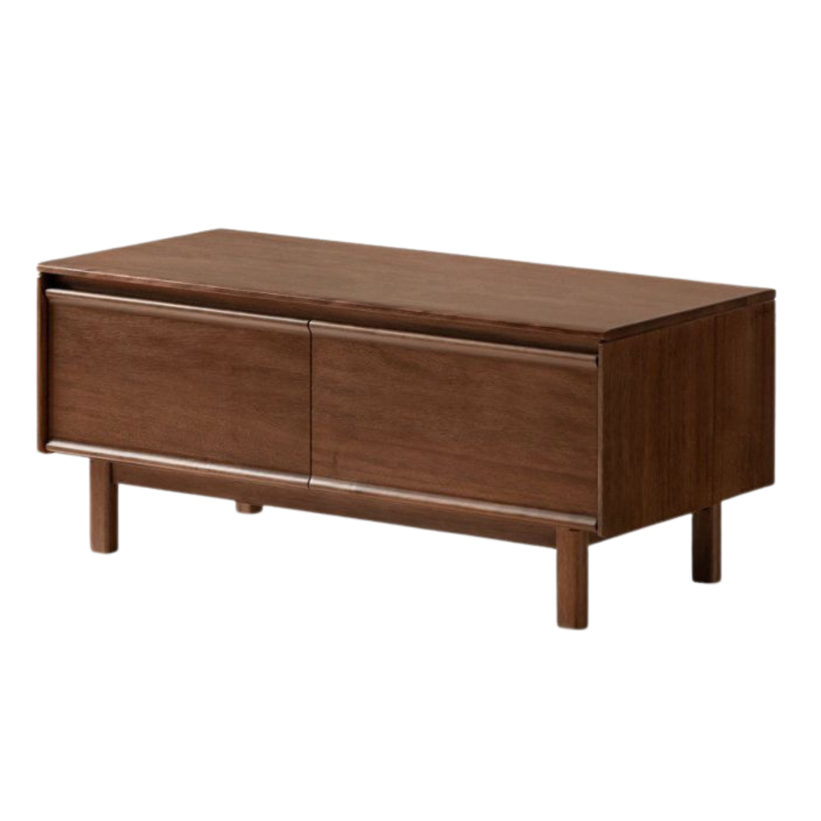 Solid Longan Hardwood Rectangular Coffee Table with Storage