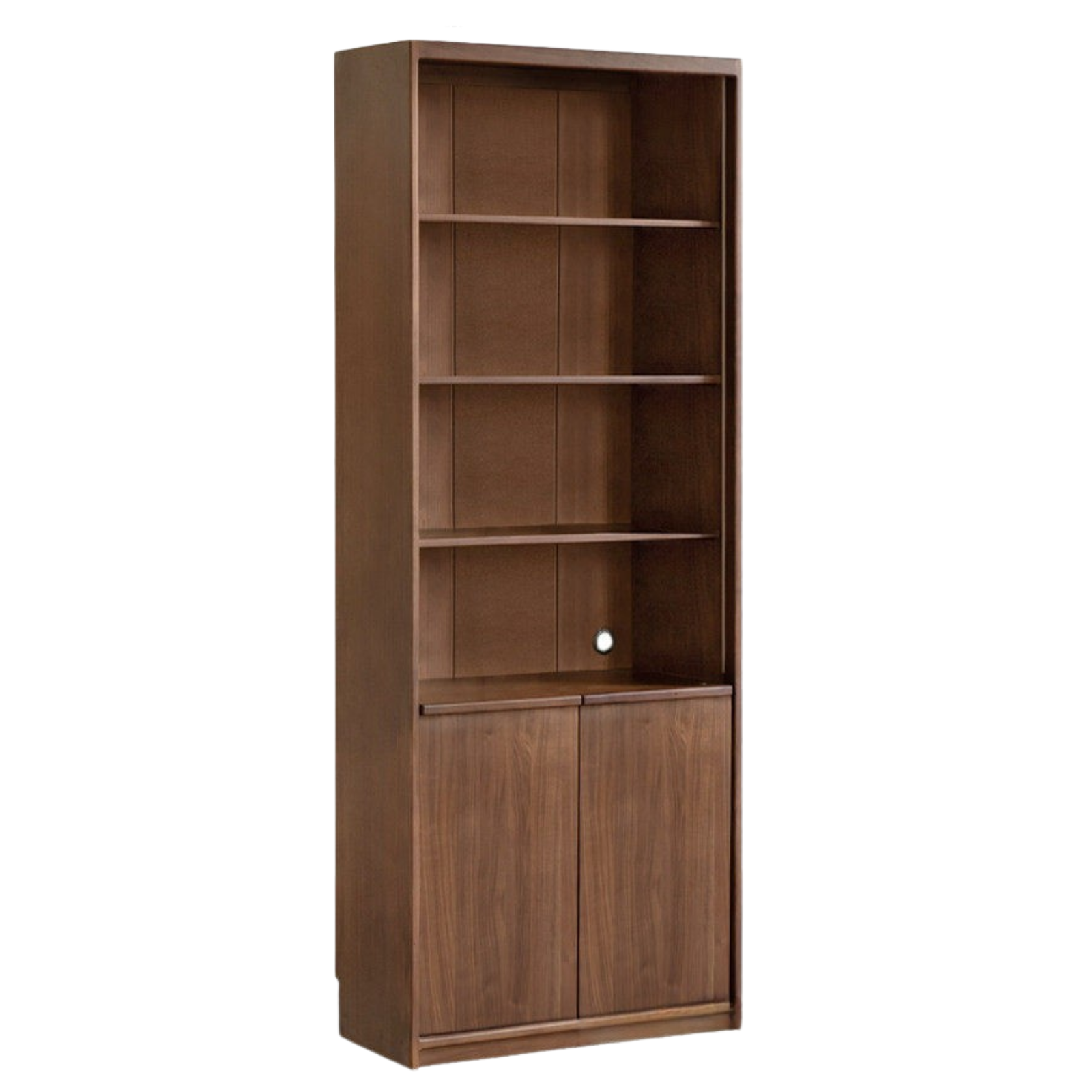 Black Walnut, White Oak Solid Wood Light Luxury Bookcase and Storage