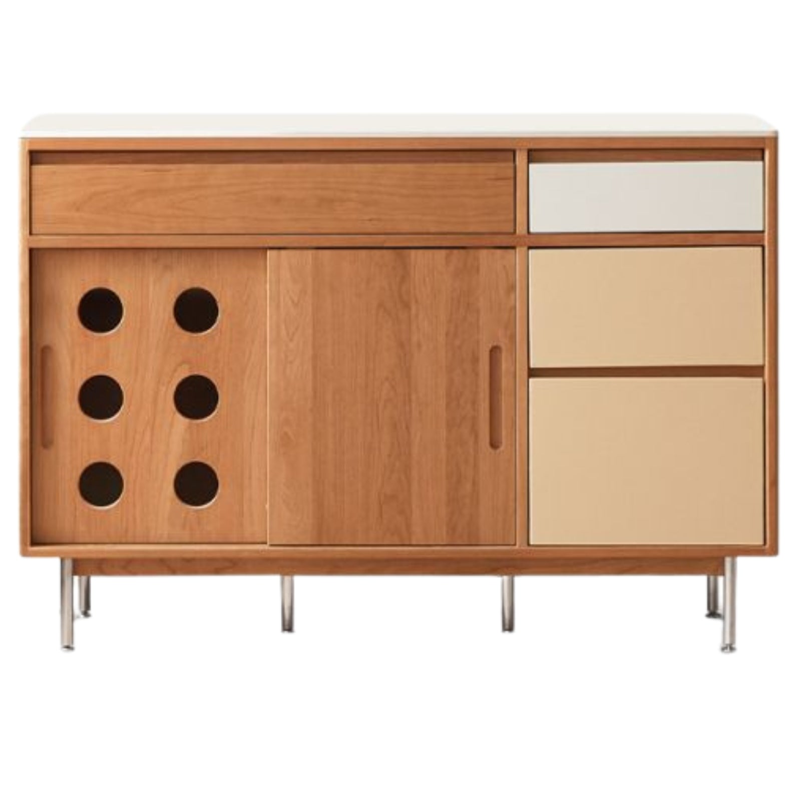Cherry Solid Wood Medieval Style Retro Sideboard