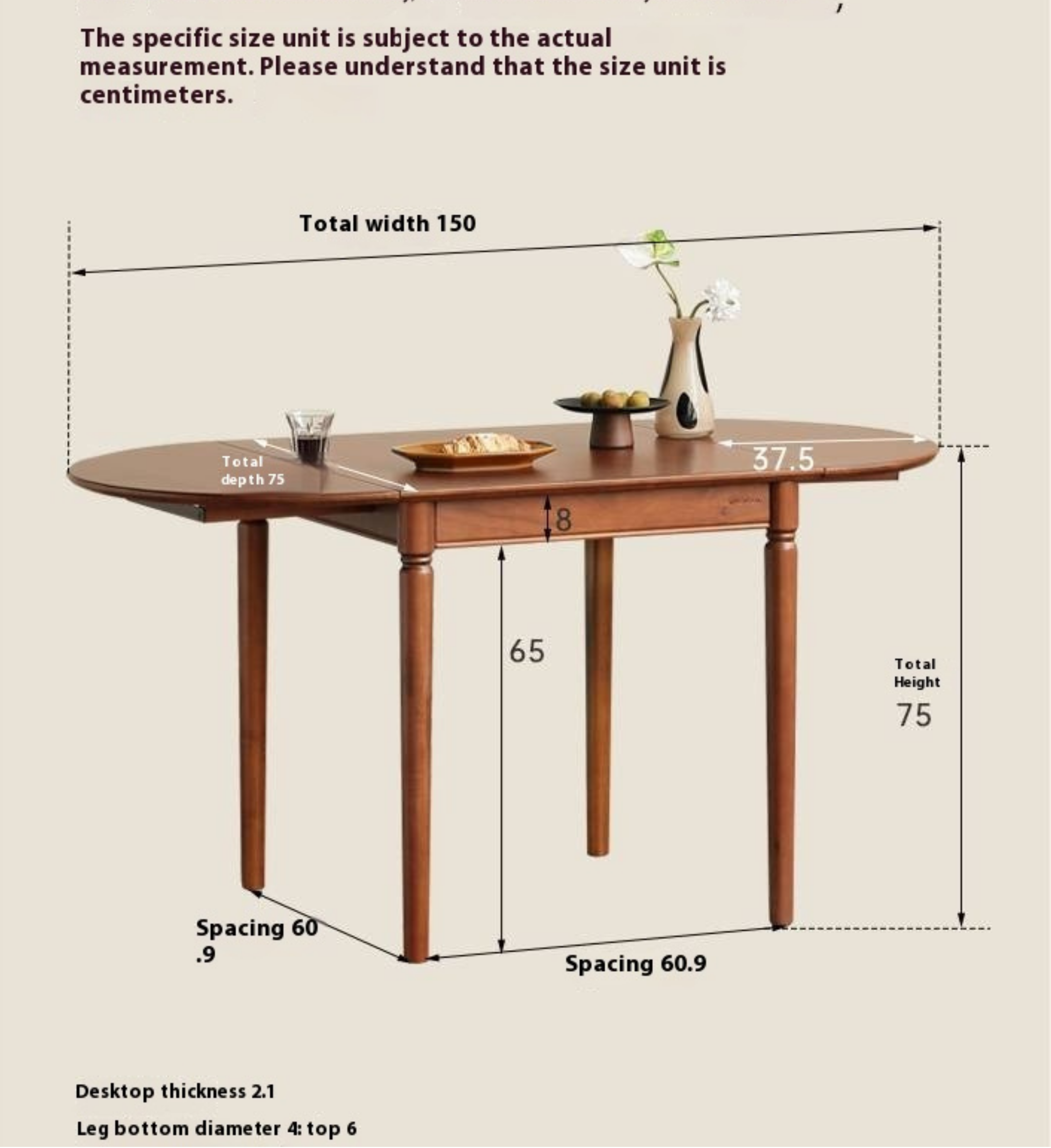Tulipwood Solid Tulipwood Retro Dining Table