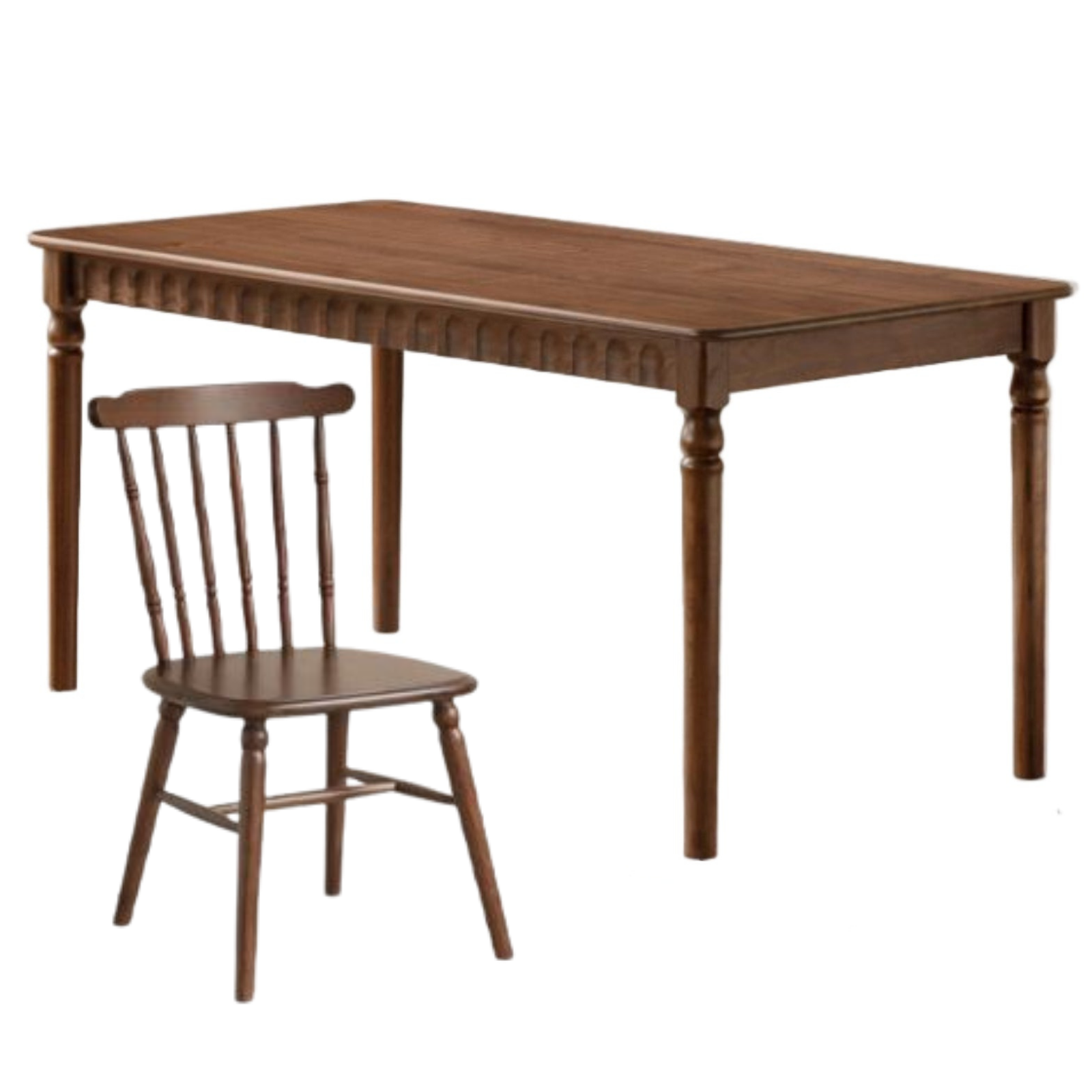 Black Walnut Solid Wood American Retro Style Dining Table