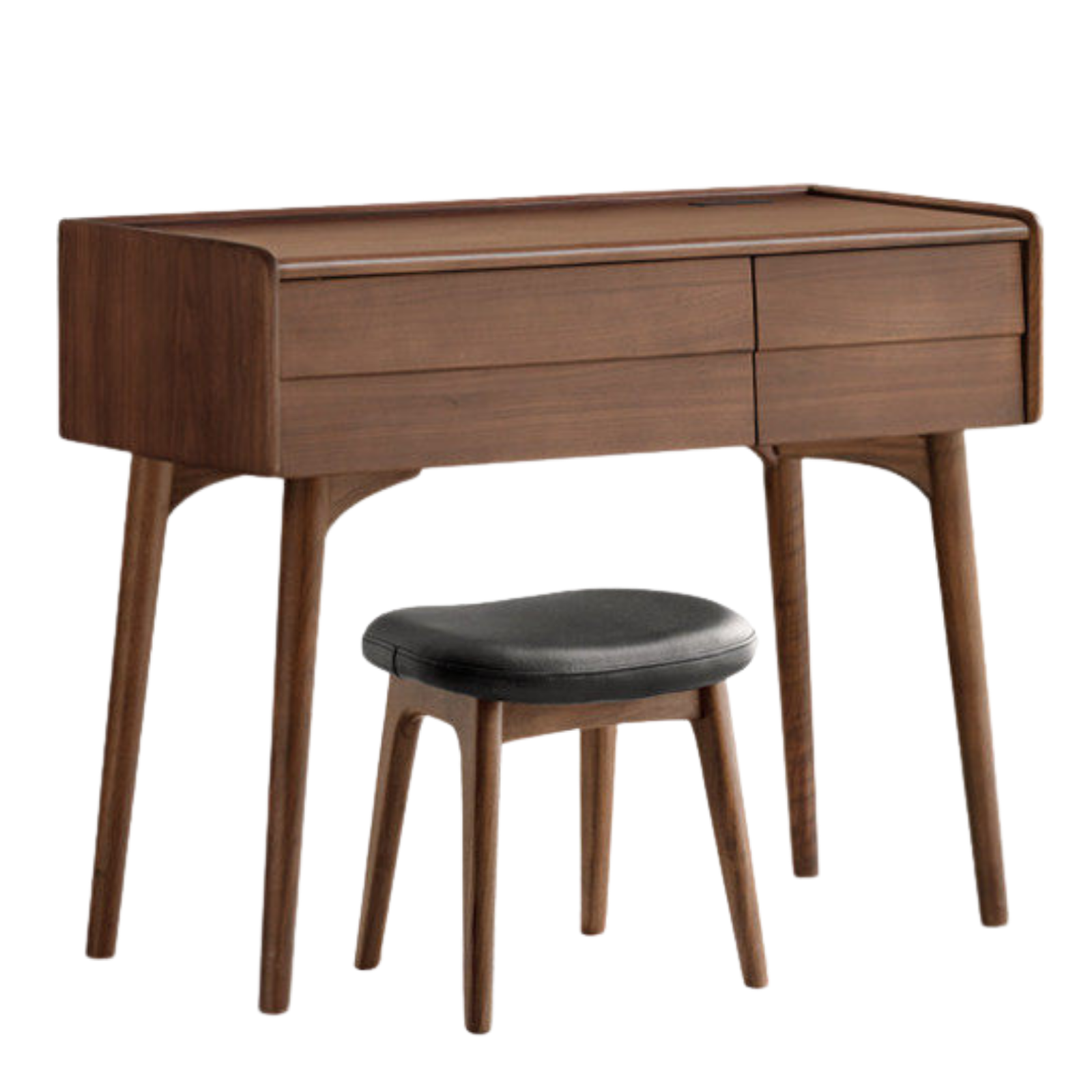 Black Walnut Solid Wood Italian Light Luxury Vanity Table