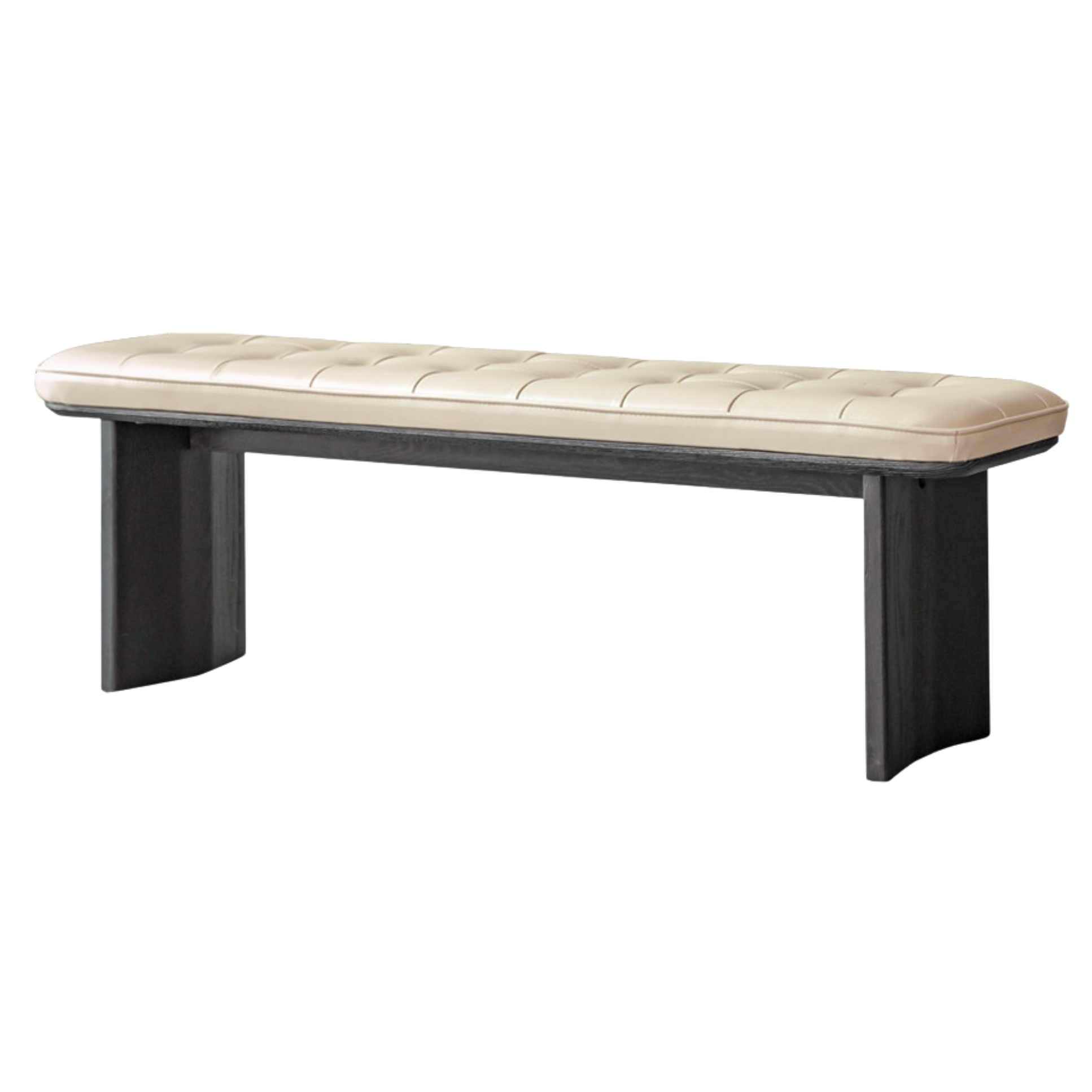 Oak Solid Wood Luxury First-Layer Yellow Cowhide Seat Bench