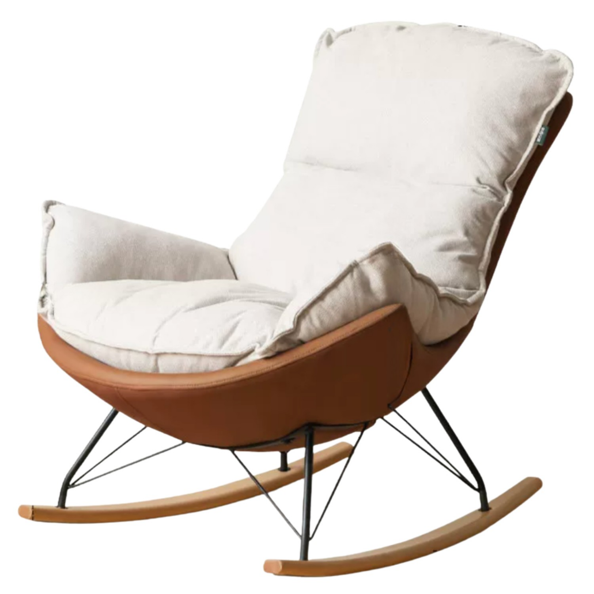 Fabric Rocking Lounge Chair with Soft Cushioned Seat - Best Seller
