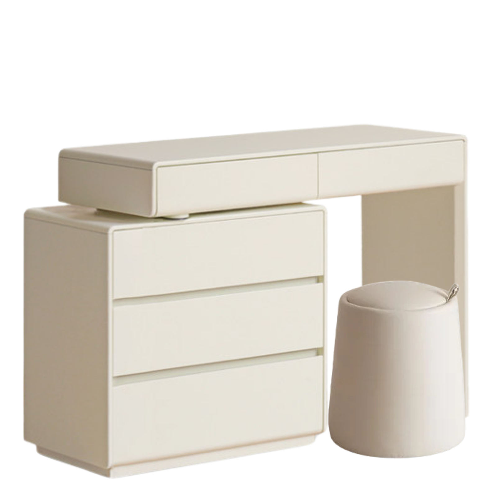 Tulipwood, Solid Rubberwood L-Shape Vanity Table.