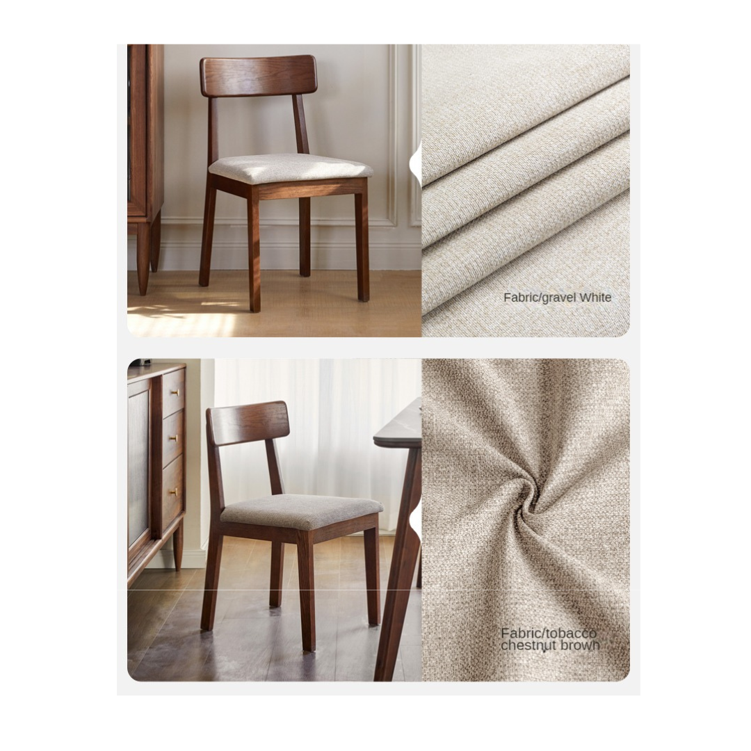 Black Walnut, Ash, Oak, Solid Rubberwood Chair 4 pcs set