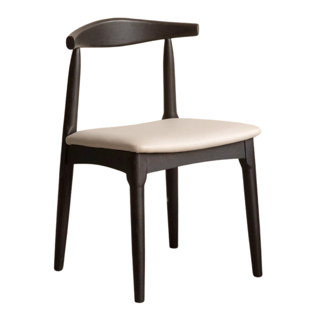 Set 4 pcs White Ash Solid Wood Horn Presidential Chair