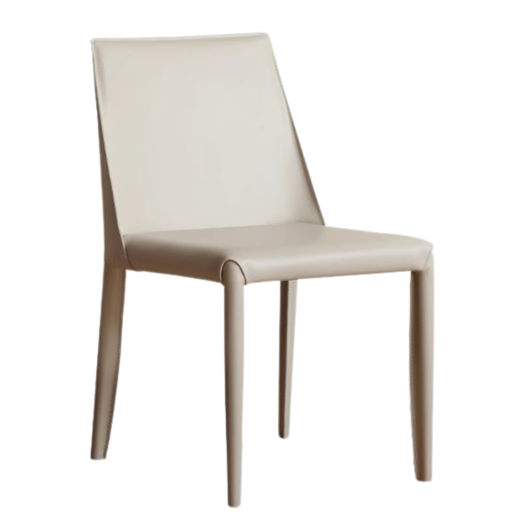 Set 4 pcs Saddle Leather Dining Chair