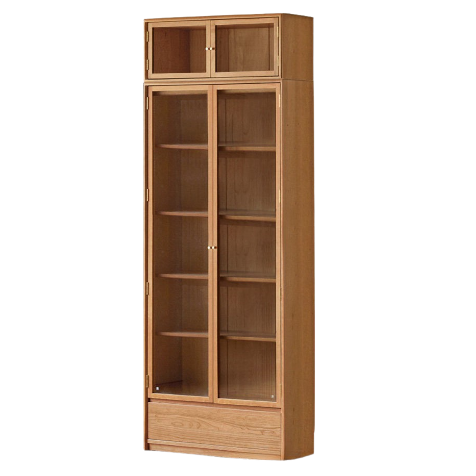 Cherry Solid Wood Bookcase Cabinet Display.