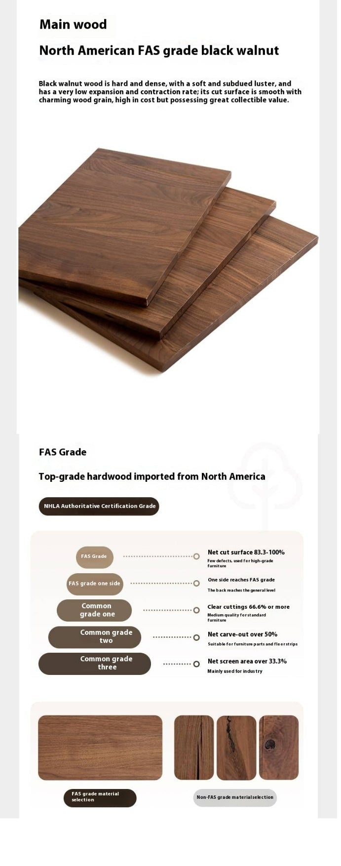 Black Walnut, Oak Solid Wood Rectangular Lift Side Table