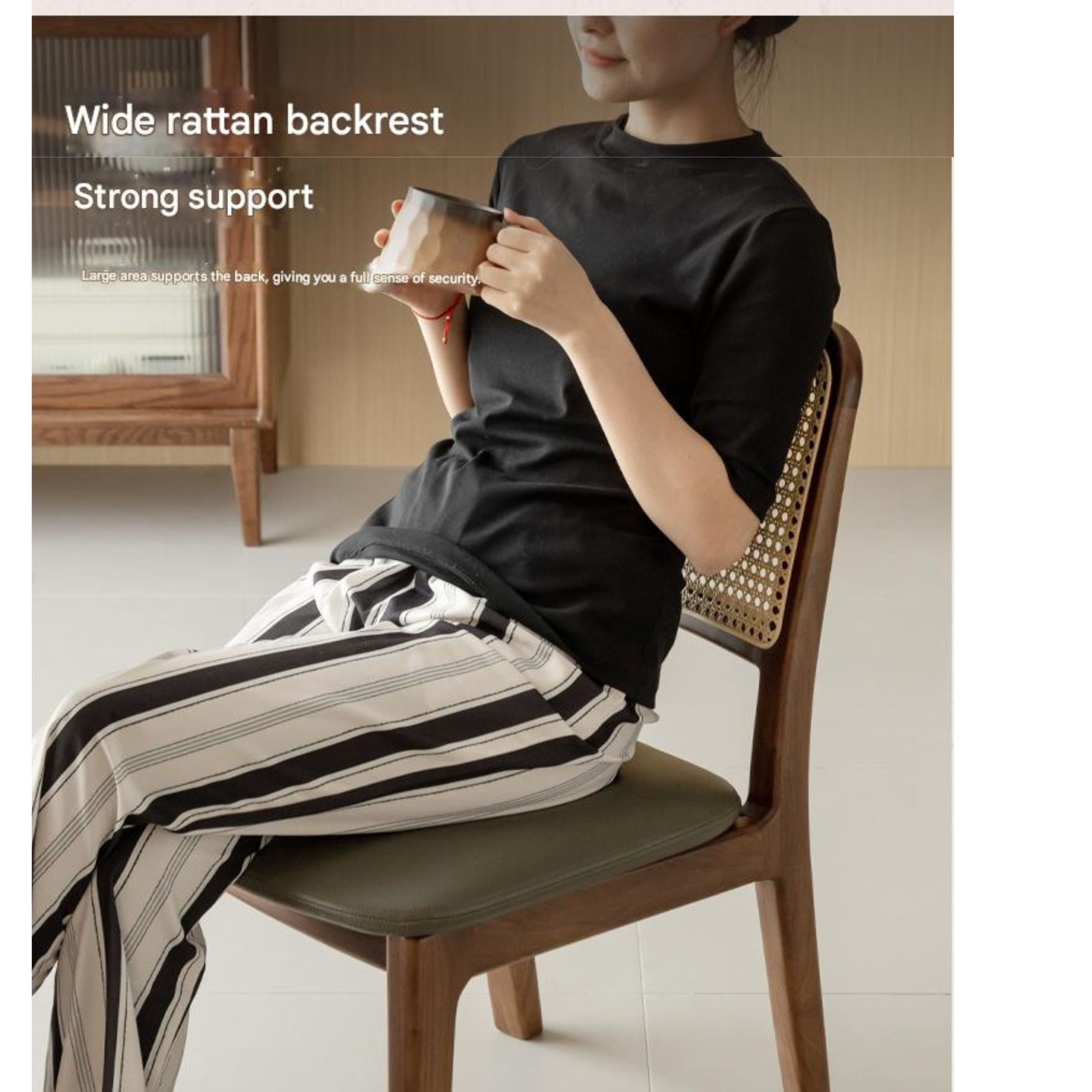 Set 4 pcs Black Walnut, Oak, Ash, Beech, Sandalwood Solid Wood Dining Chair