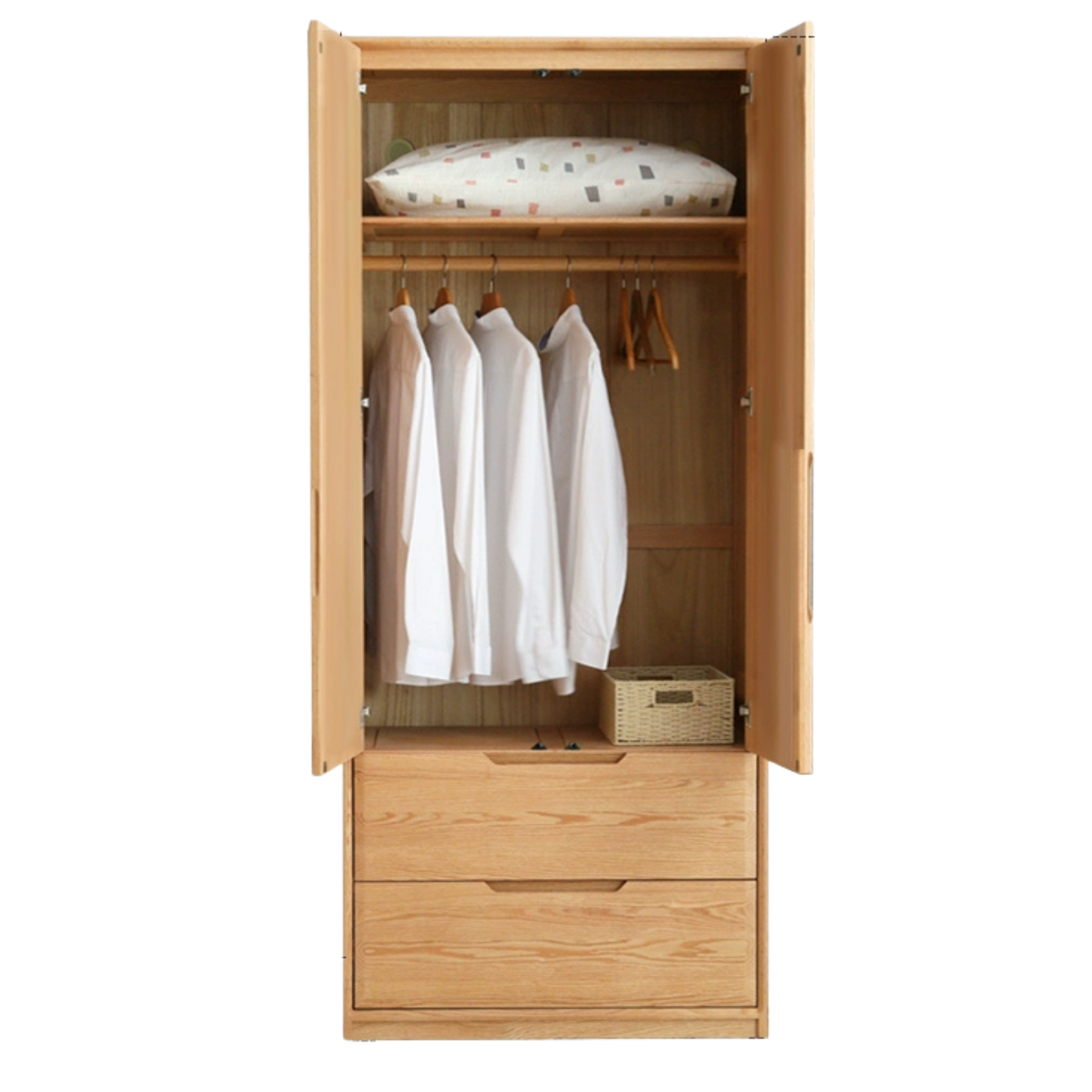 Oak, Ash Solid Wood Wardrobe.