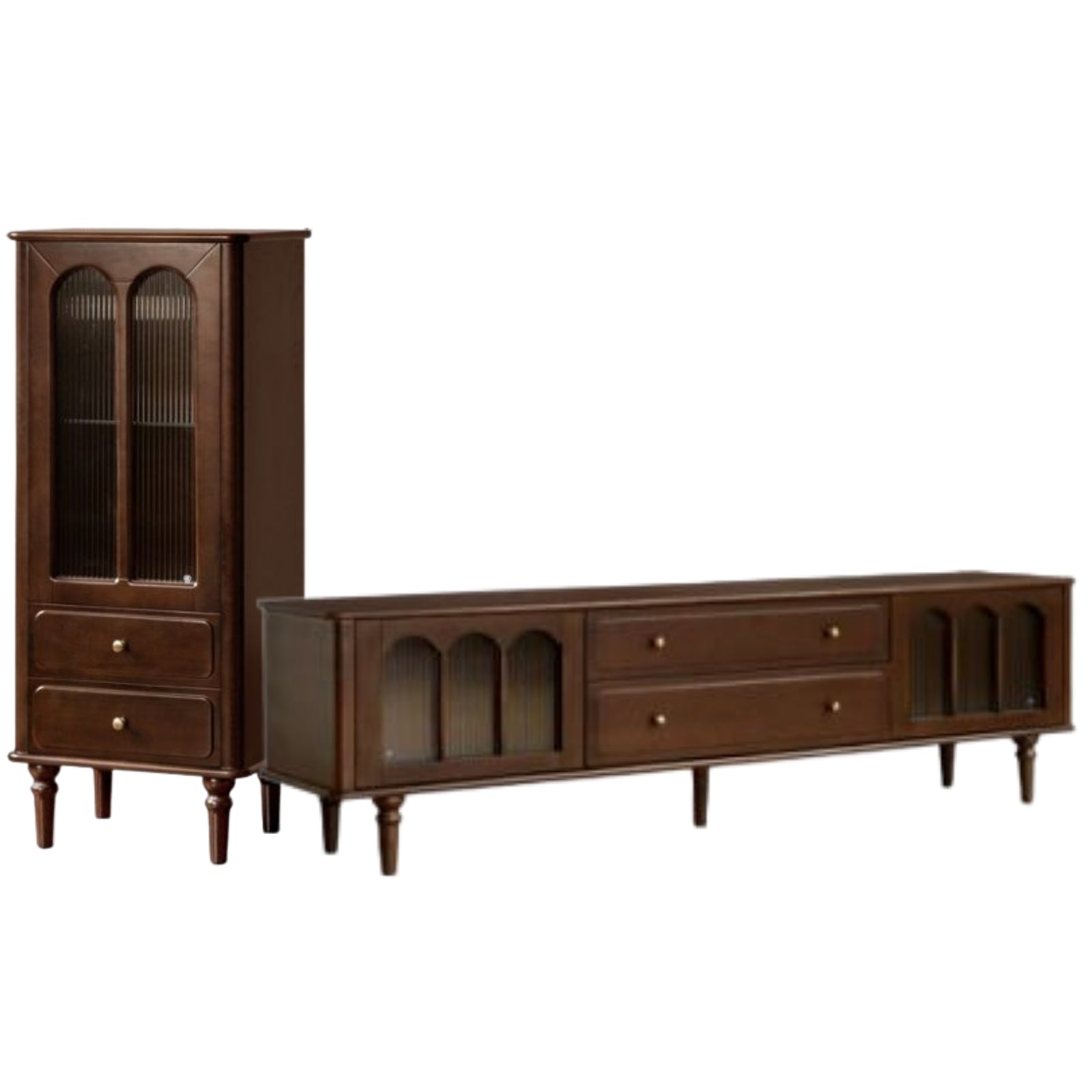 Poplar Solid Wood American Retro Side Cabinet