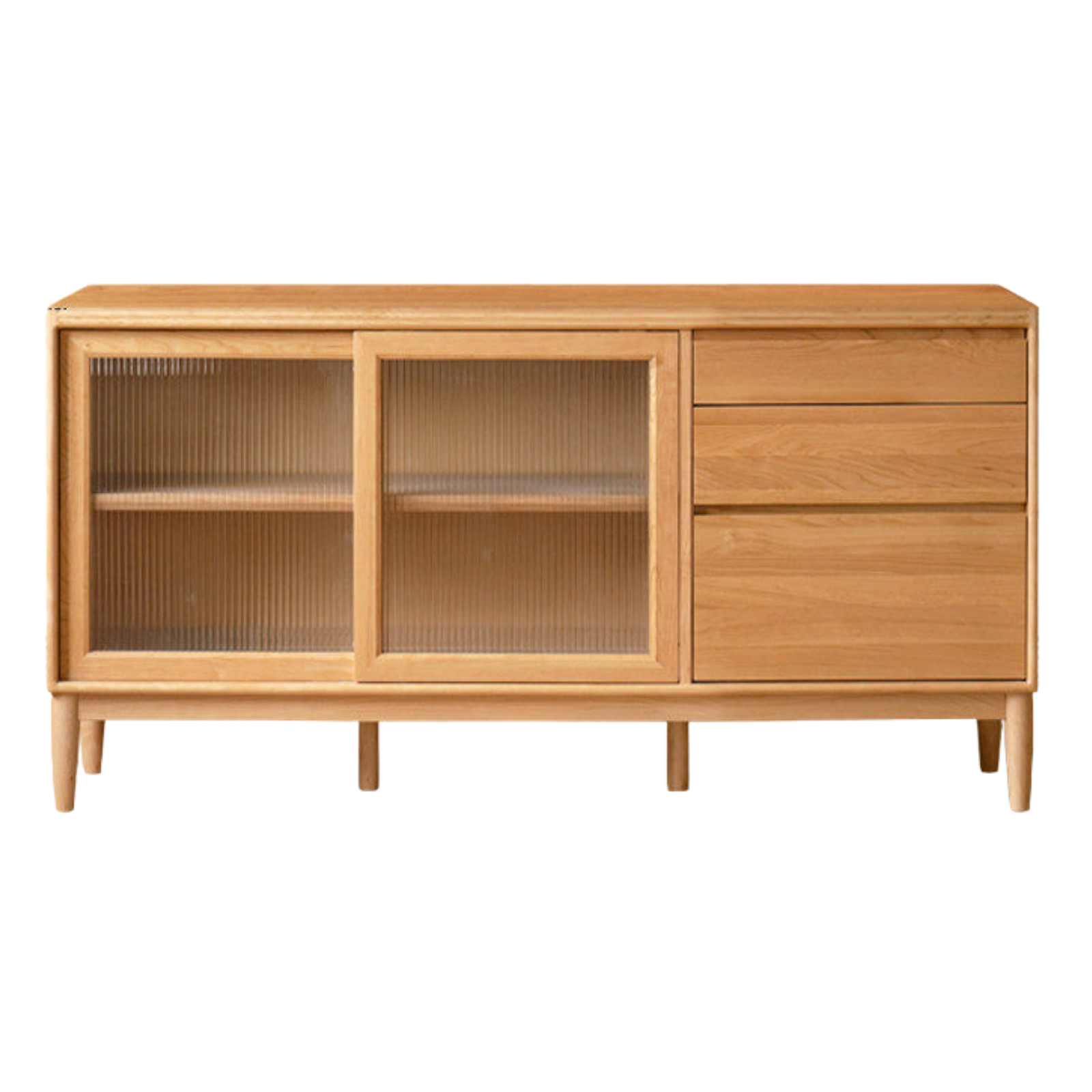 Cherry, Oak, Birch Solid Wood Rock Board Dining Cabinet Integrated High