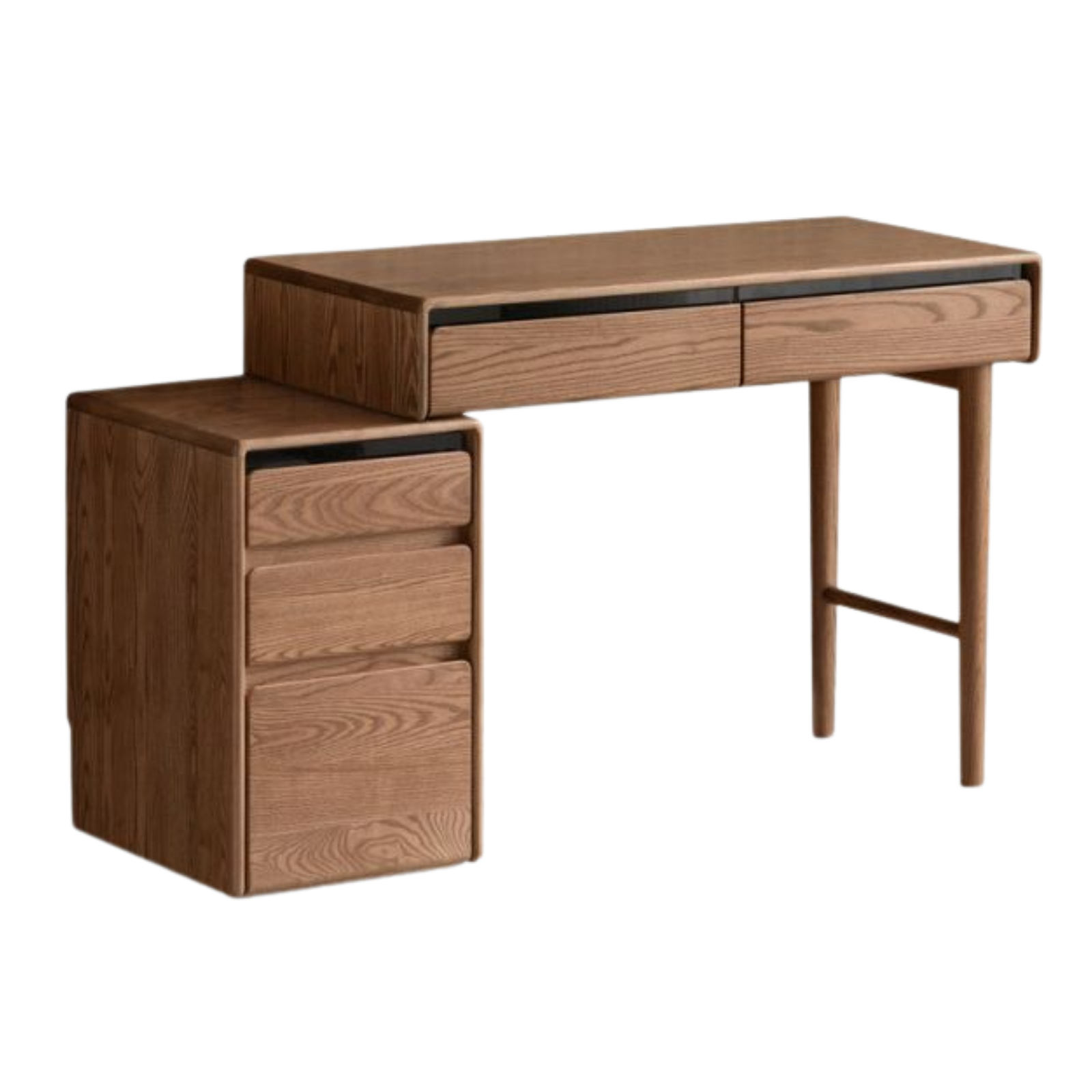 Ash Solid Wood Modern Vanity Table with Extendable Feature