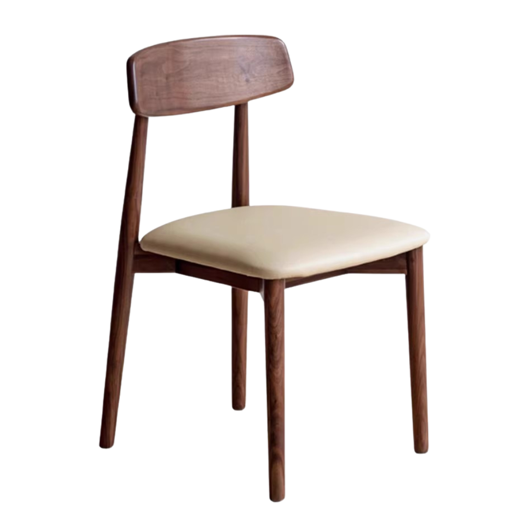 Black Walnut, Ash, Oak, Sandalwood Solid Wood, Solid Rubberwood - Chair 4 pcs set