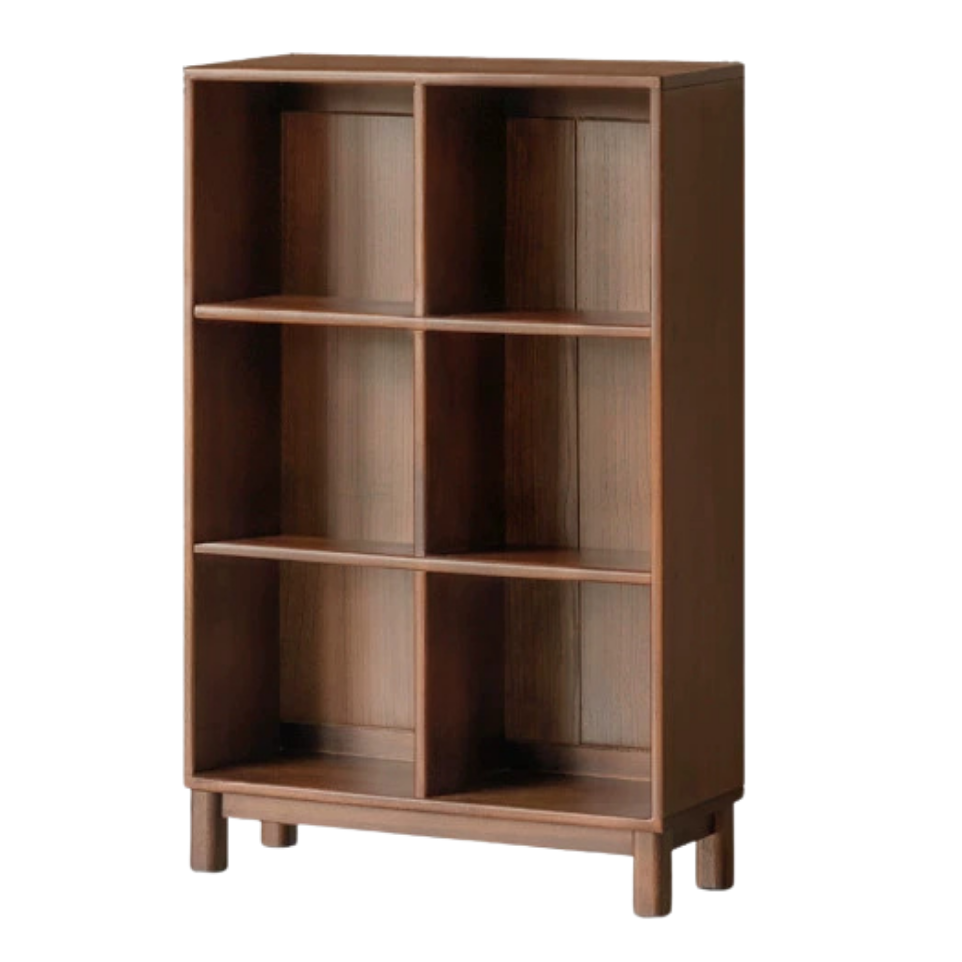 Sandalwood Solid Wood Light Luxury Style Bookshelf
