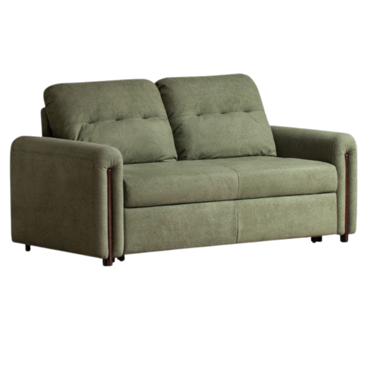 Loveseat Sleeper Sofa with Tufted Channel Back Cushions