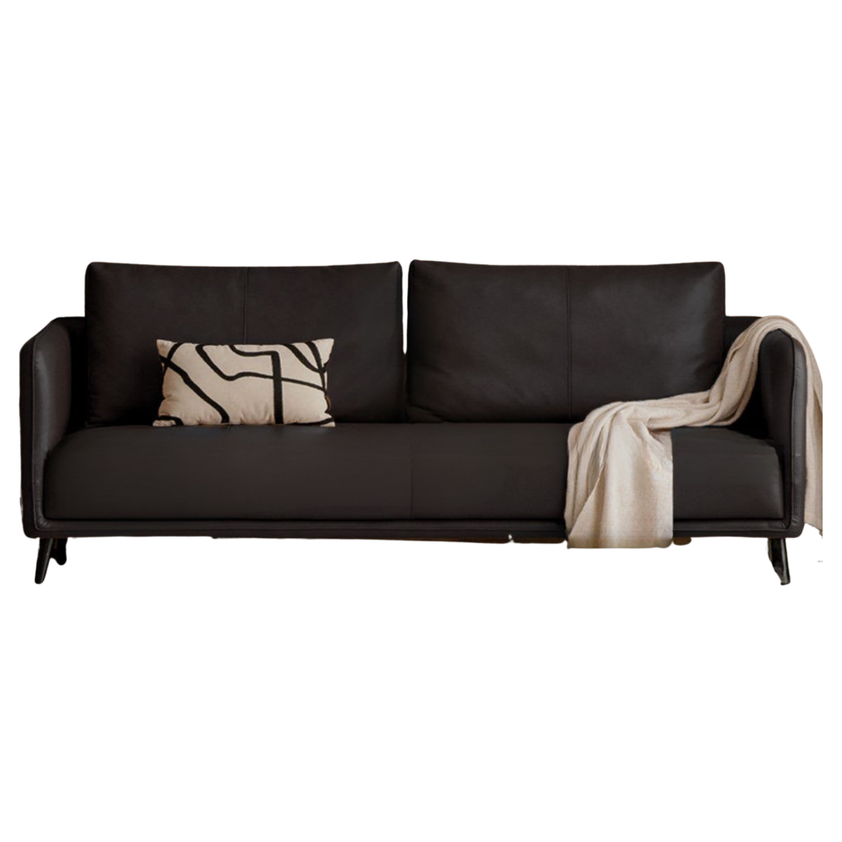Genuine Leather Sofa, Italian Minimalist Design