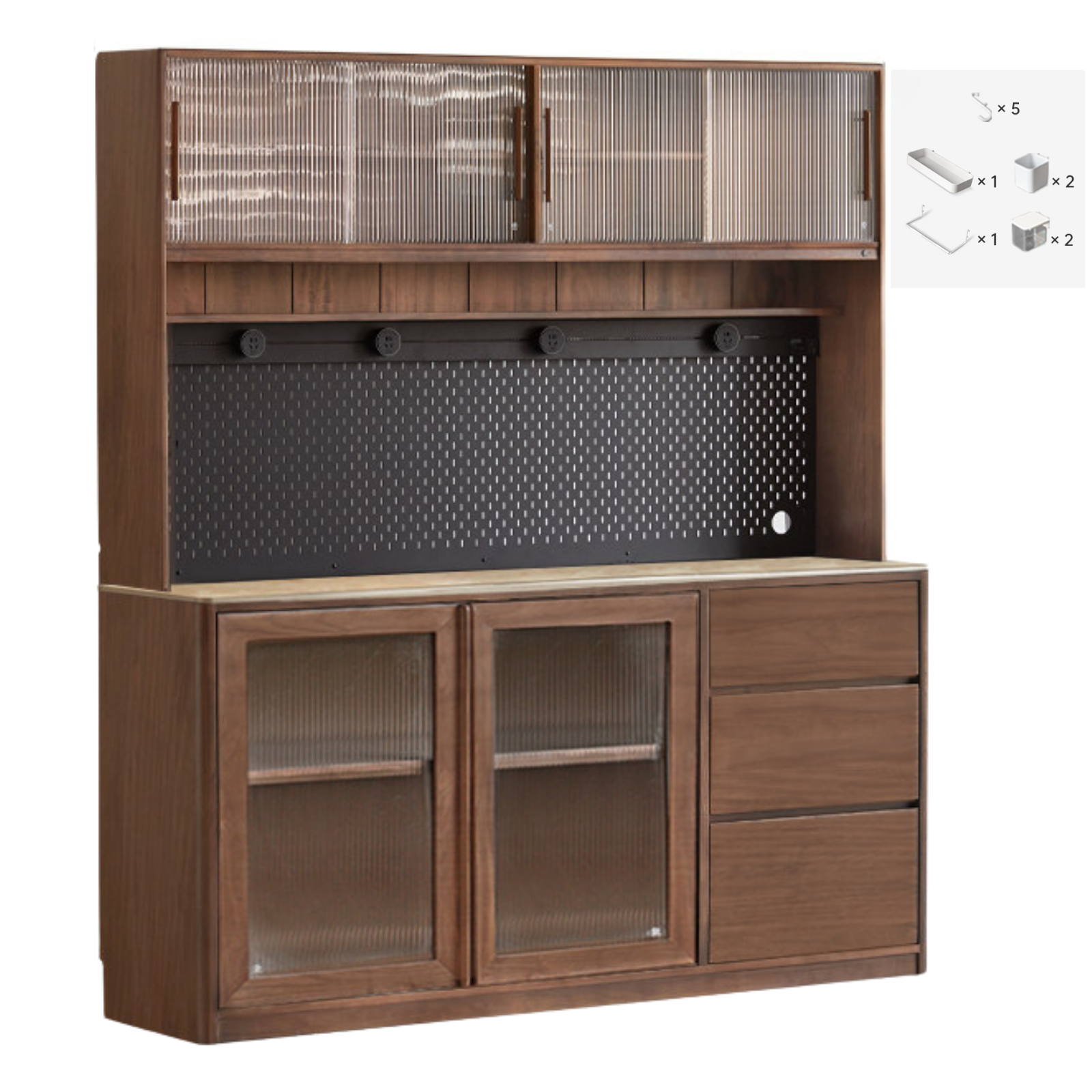 Sandalwood, Ash, White Ash Solid Wood Rock Board Modern Sideboard