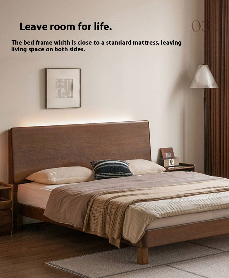 Oak Solid Wood Modern Bed