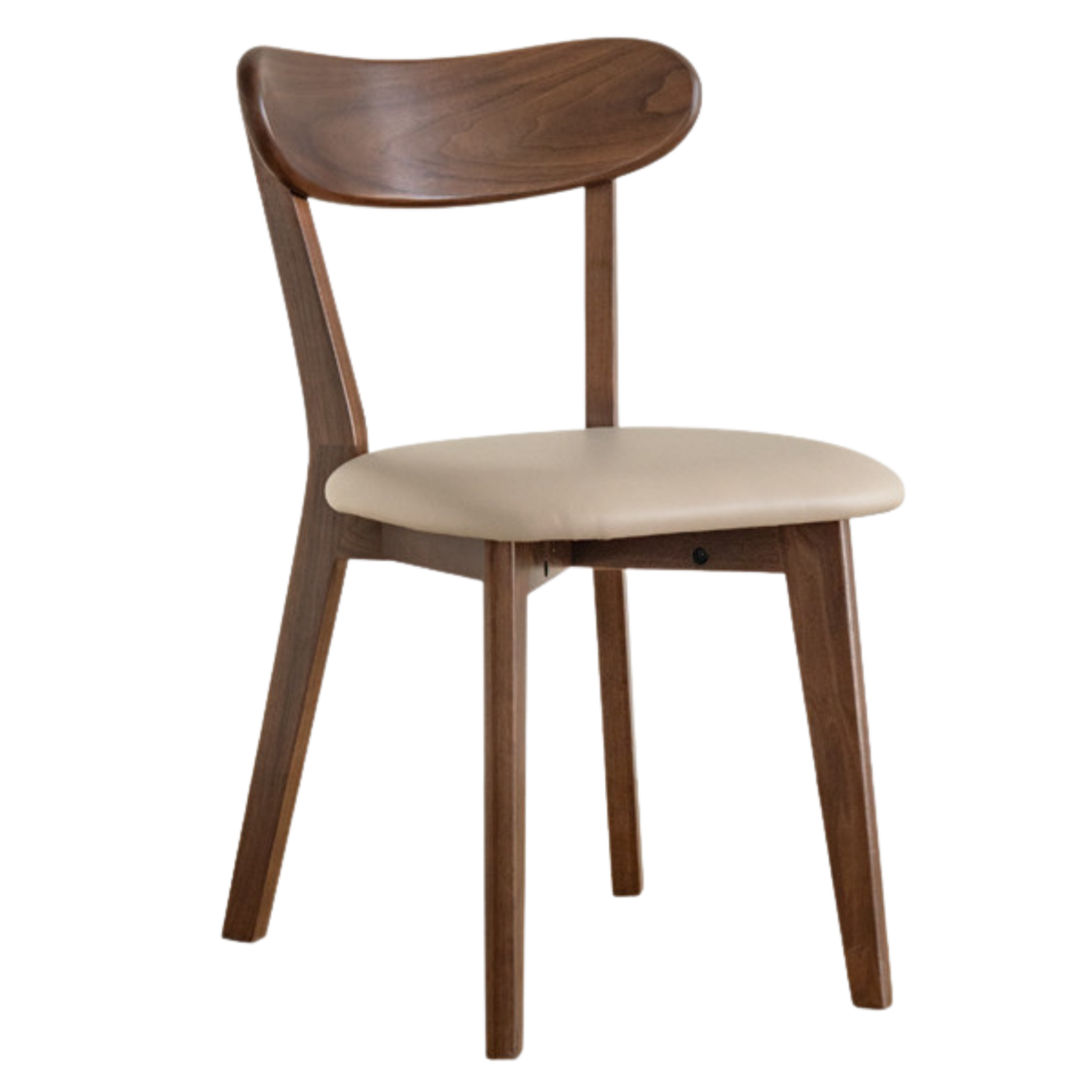 Oak, Cherry, Beech Solid Wood Curved Backrest Dining Chair