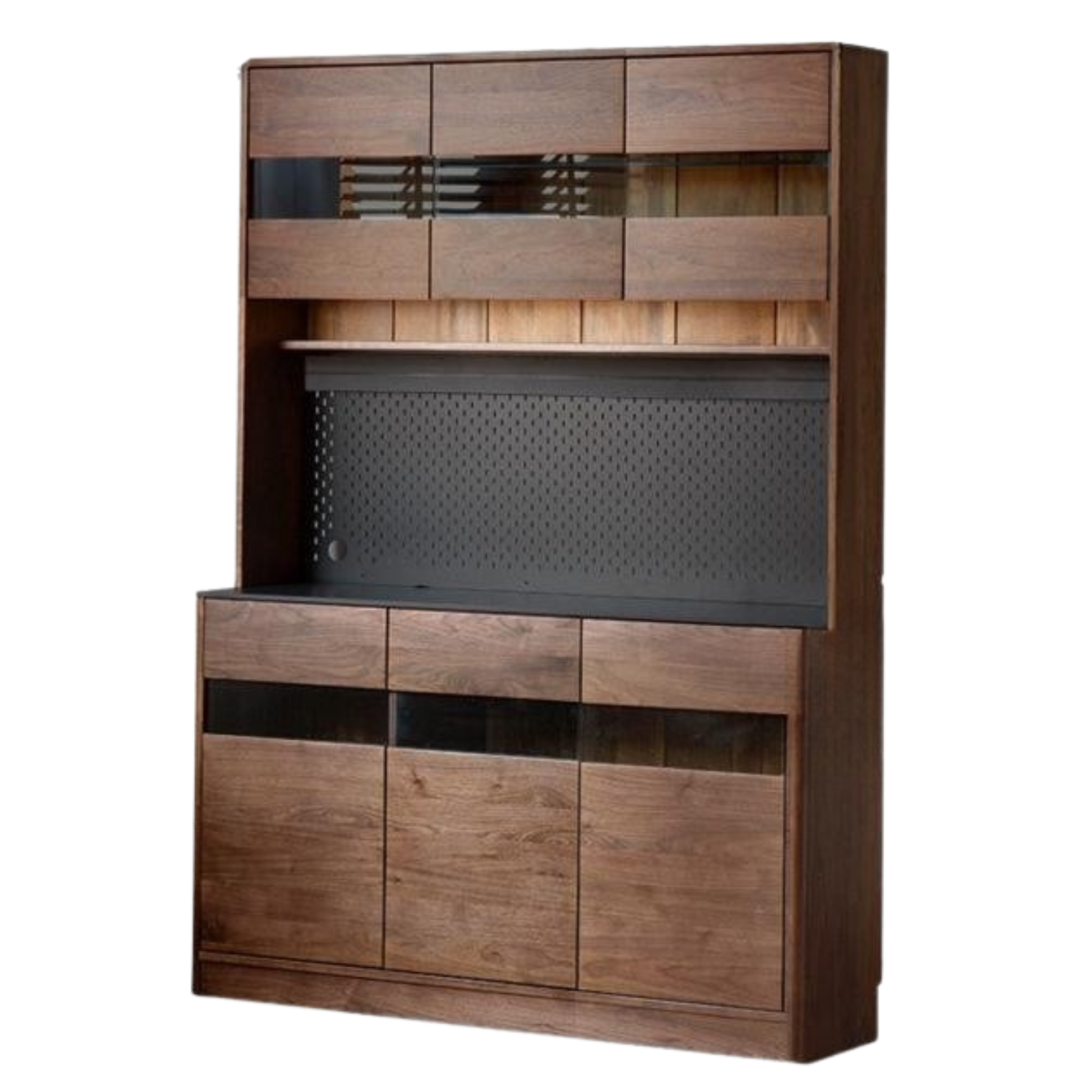 Black Walnut Solid Wood Rock Board Dining Sideboard