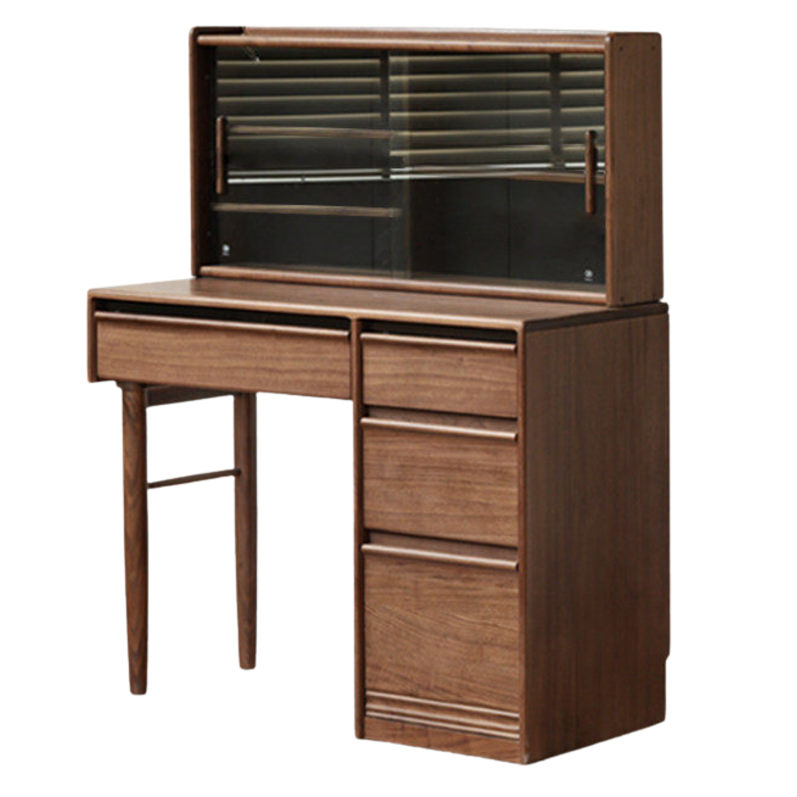 Black Walnut Solid Wood Light Luxury Vanity Table.