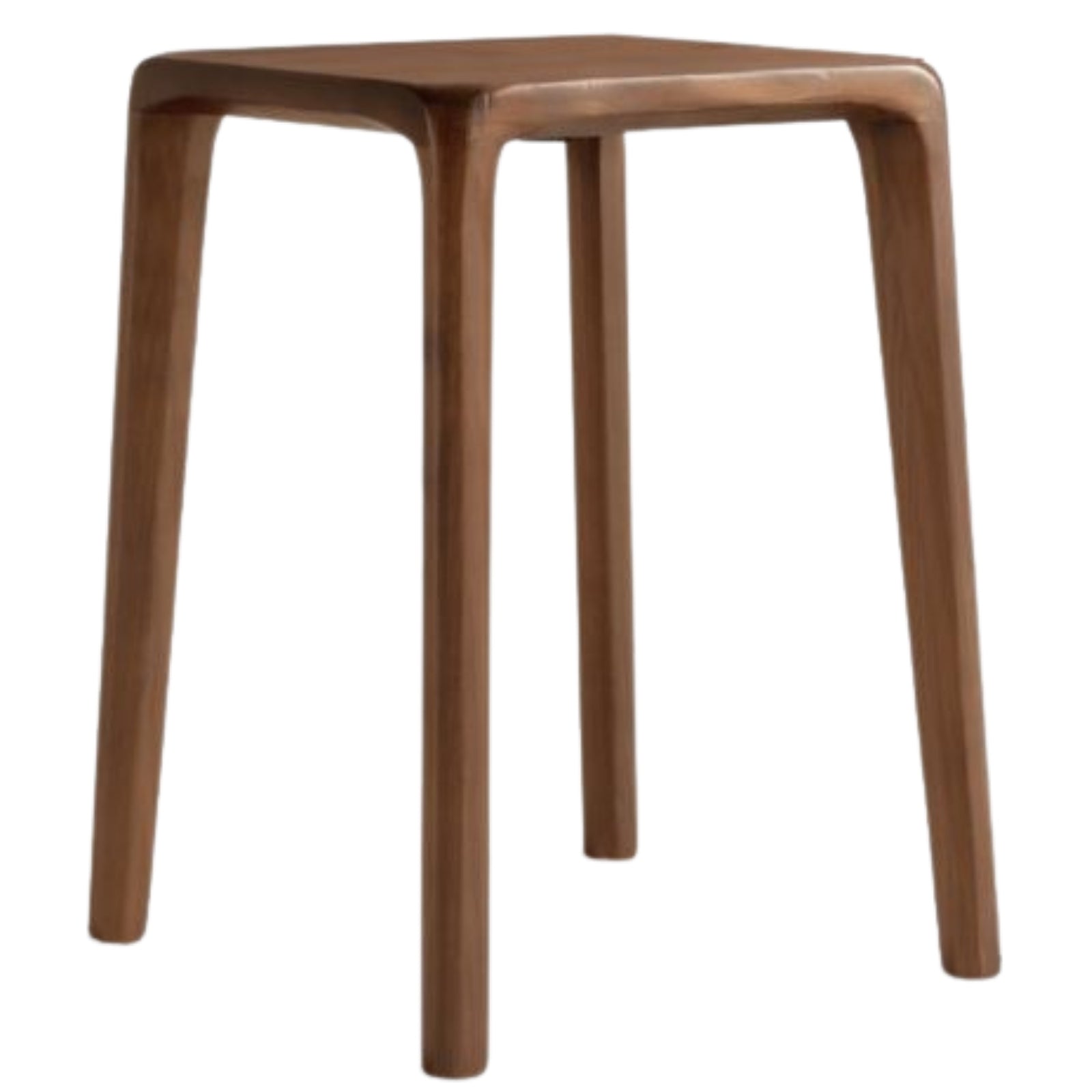 Black Walnut, Ash Solid Wood Square Stackable Stool