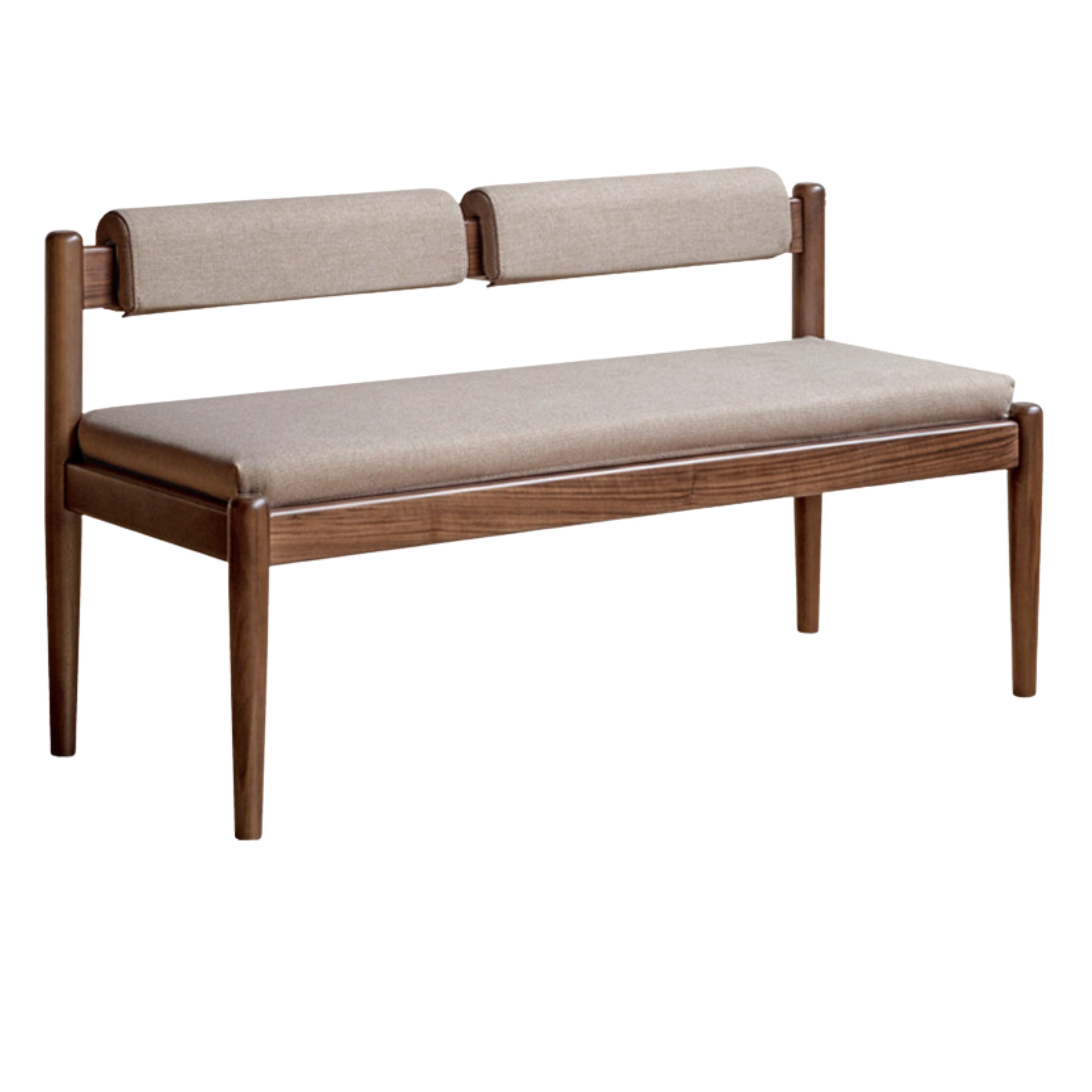 Black Walnut, Oak Solid Wood Long Bench