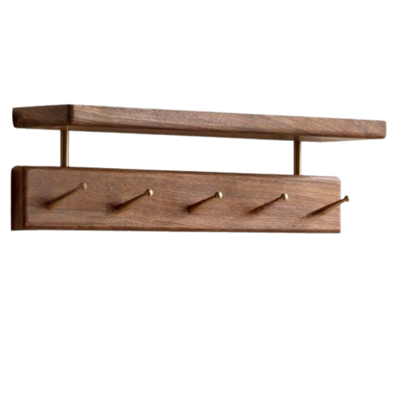 Black Walnut, Beech Solid Wood Wall Shelf