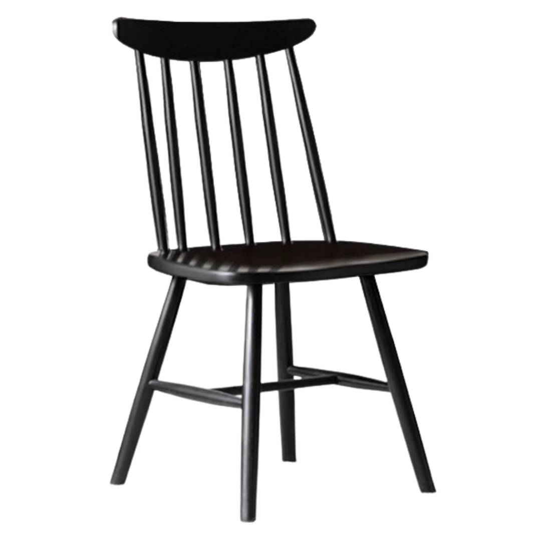 Black Walnut, Ash, Oak, Cherry, Beech Solid Wood Windsor Chair 4 Pcs Set