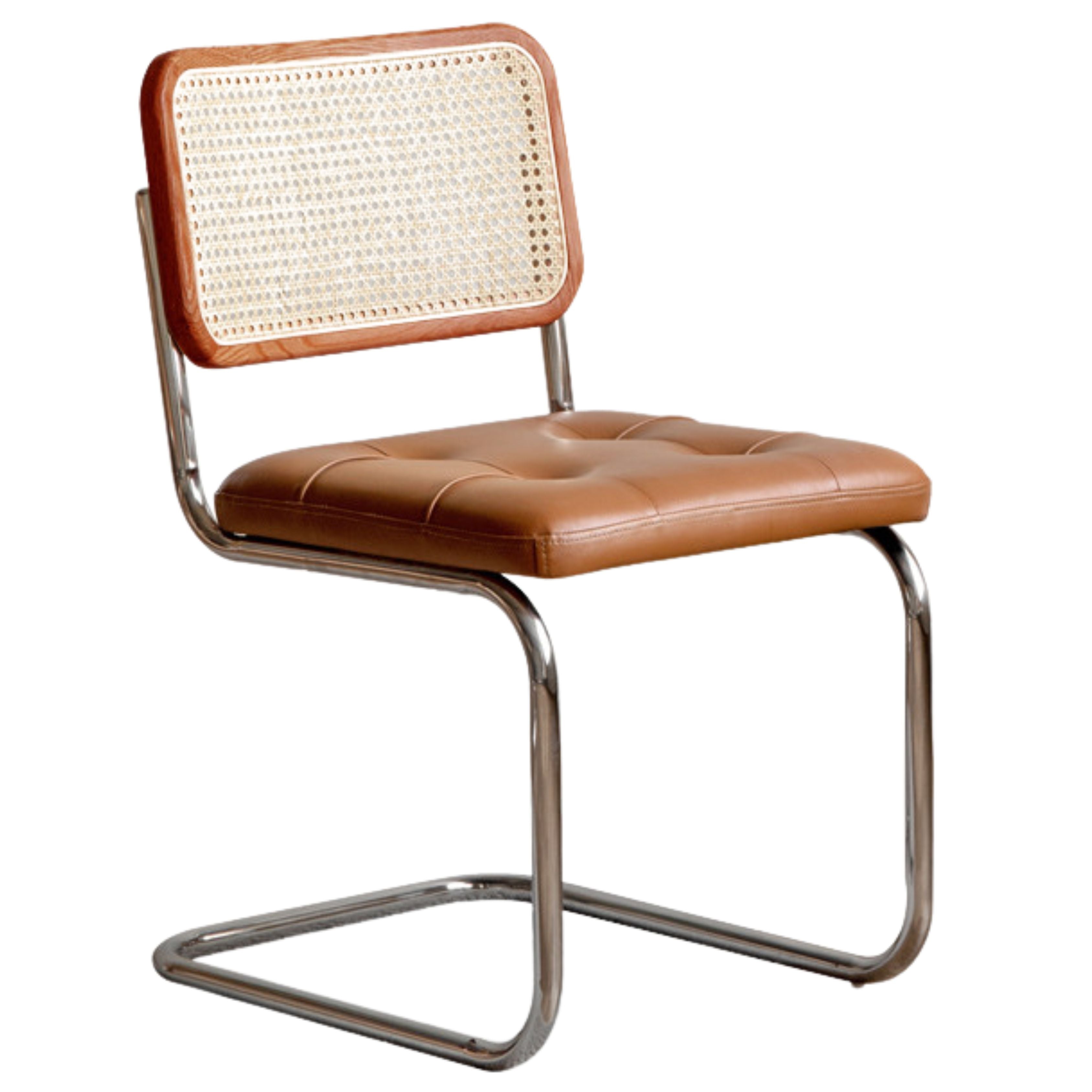 4 pcs Oak Solid Wood leather Soft Suspended Chair