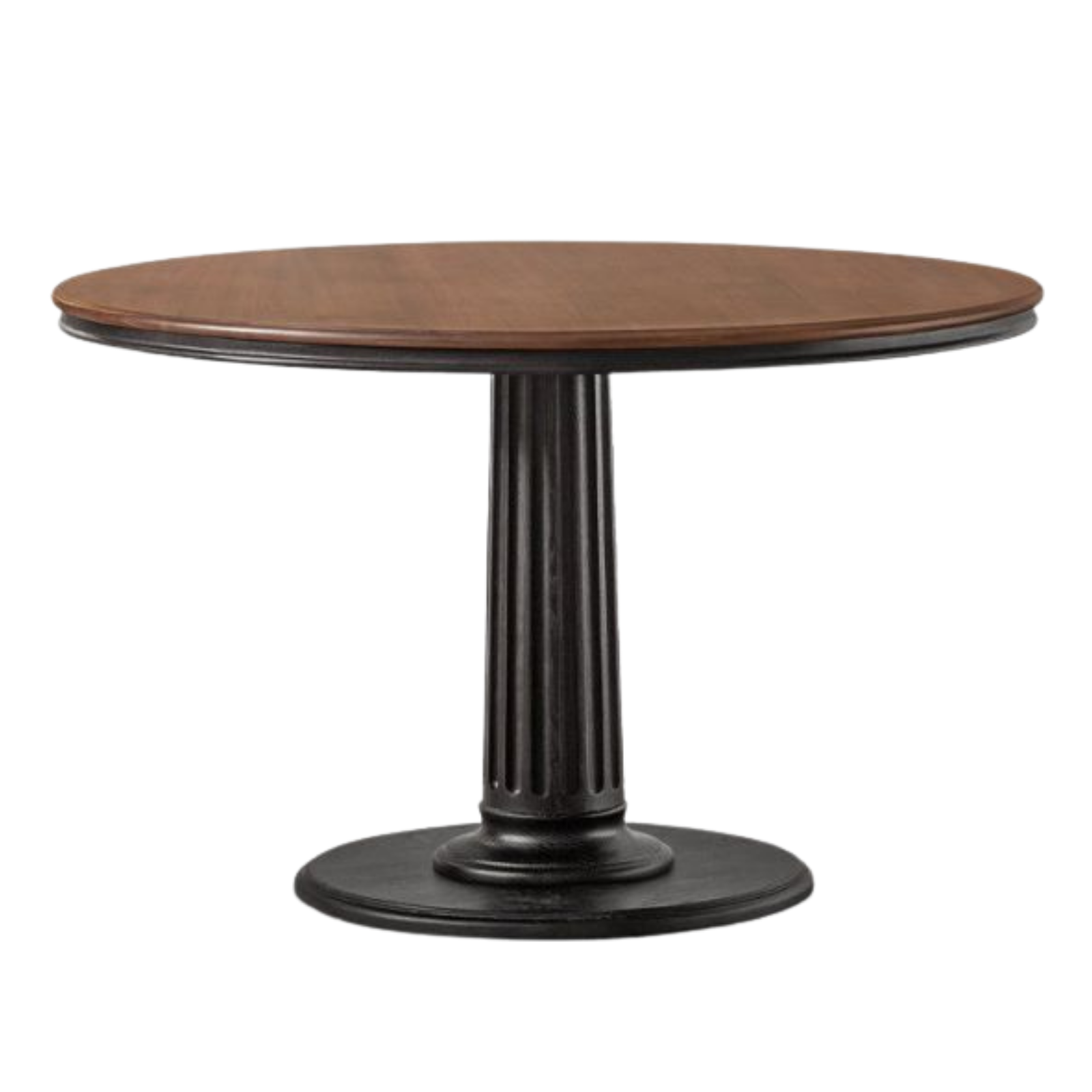 Black Walnut Solid Wood American Retro Round Dining Table